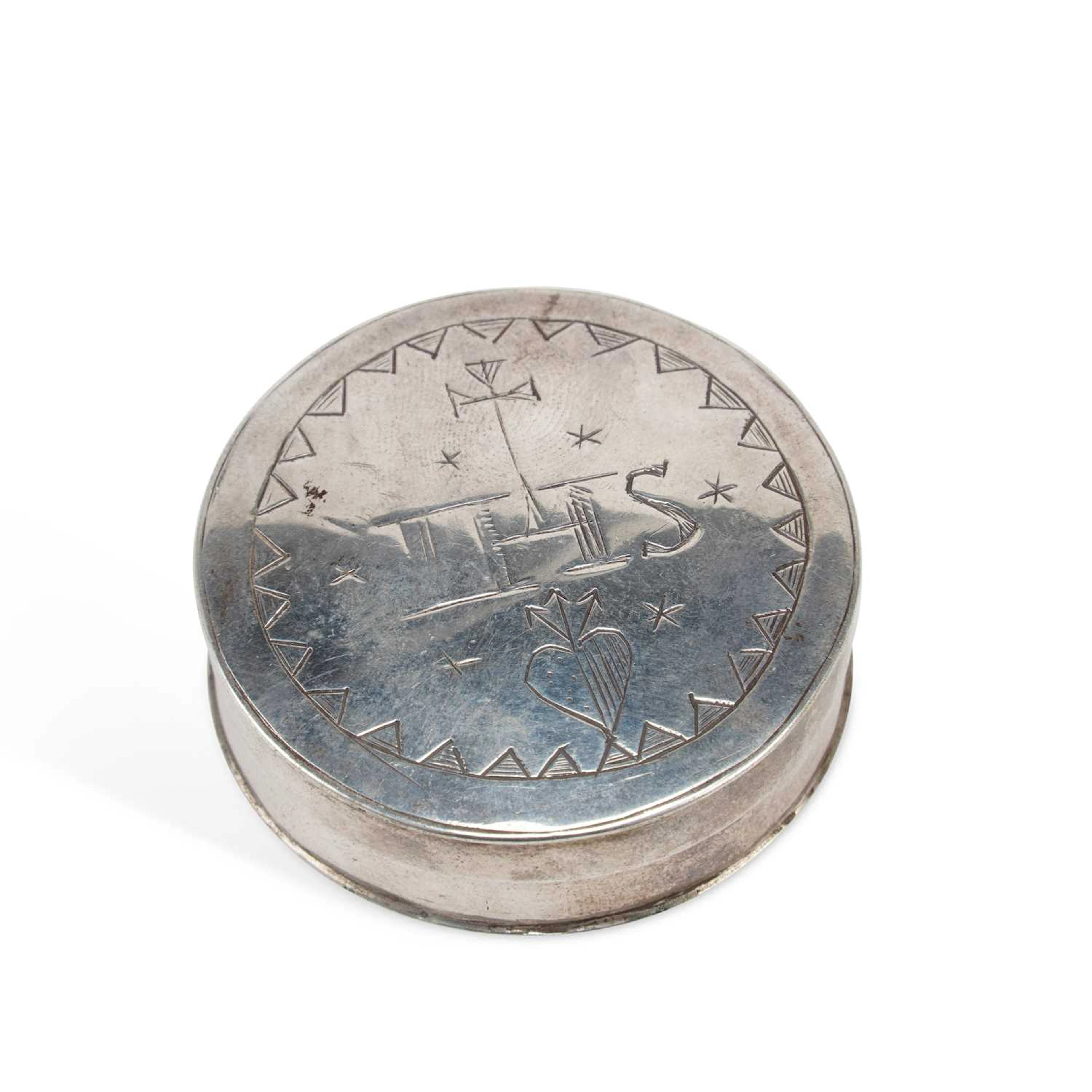 A GEORGIAN SILVER PYX BOX