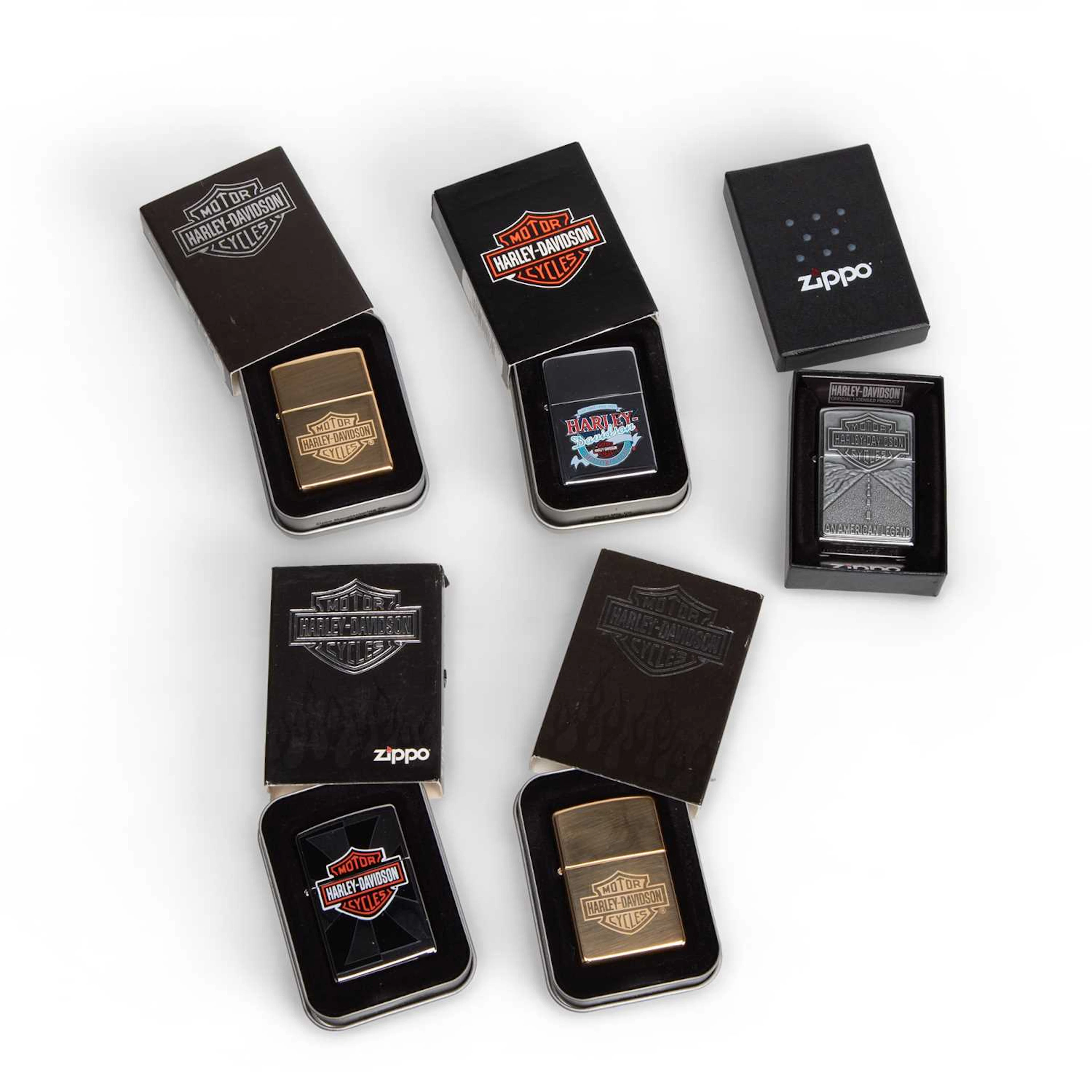 TWENTY HARLEY DAVIDSON ZIPPO LIGHTERS