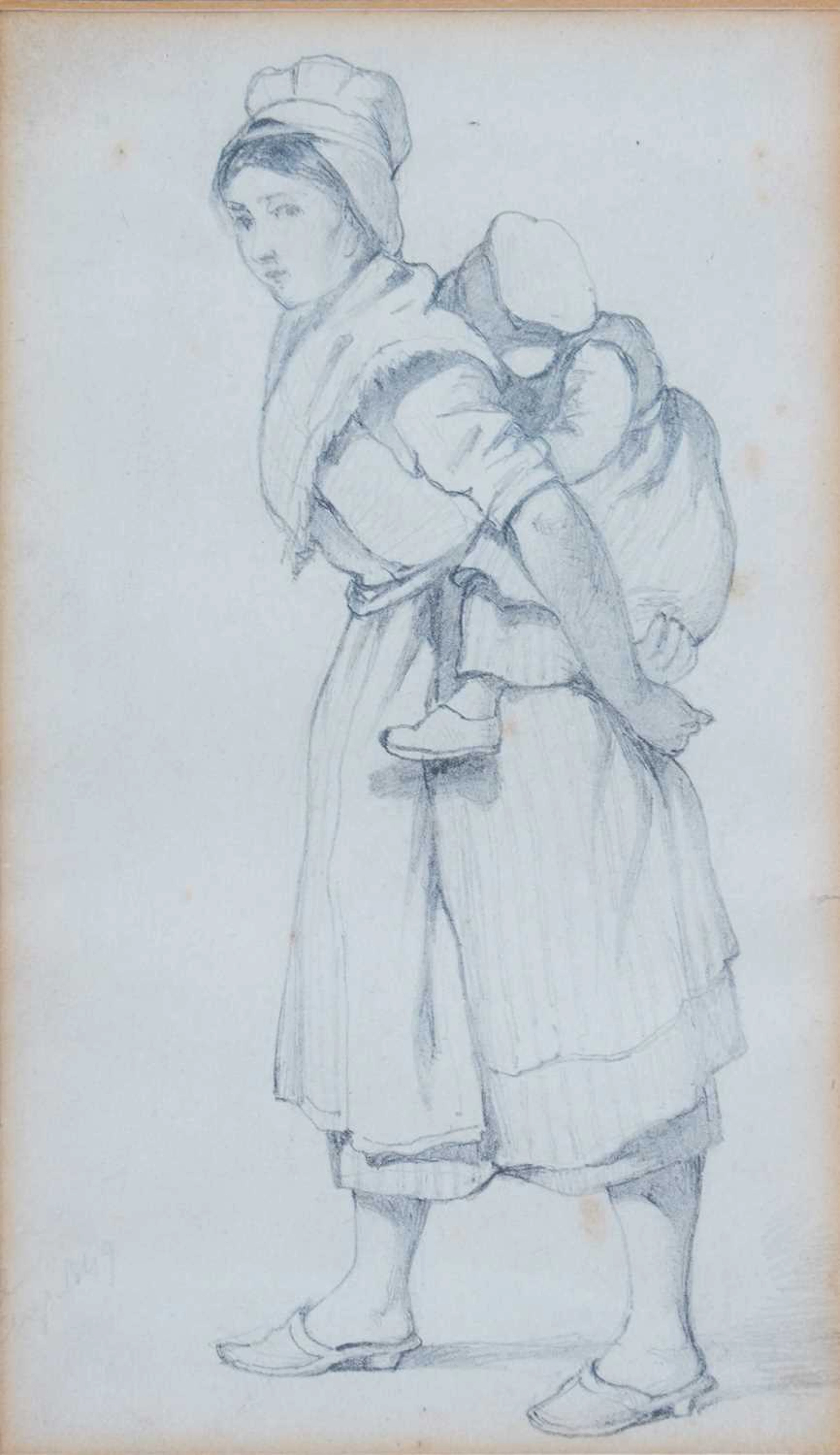 ATTRIBUTED TO WILLIAM LEE RI (1809-1865) TWO SKETCHES OF A MOTHER AND CHILDREN