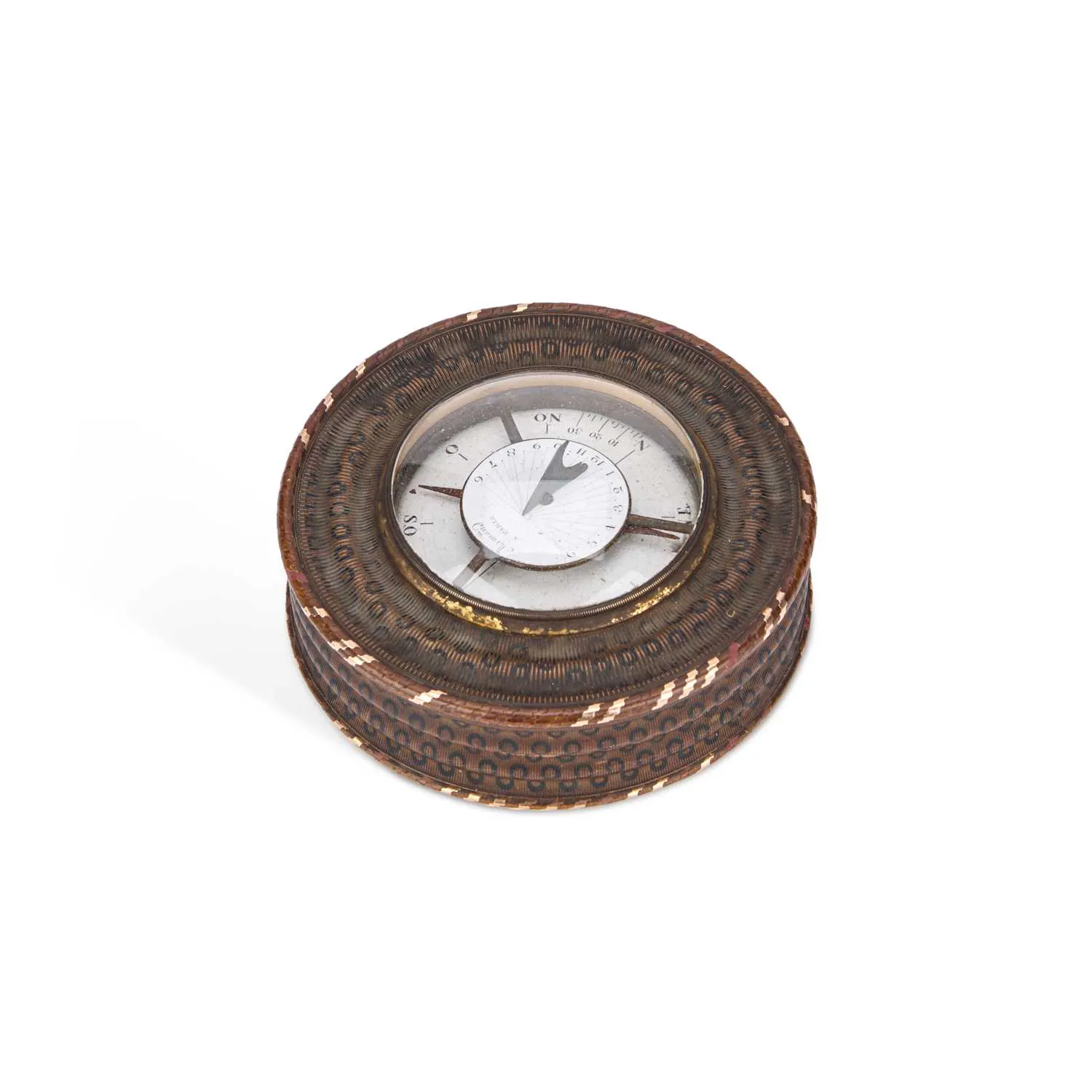 A RARE ARMAND COMPASS DIAL WITH A BALLOONING SCENE FRENCH, SECOND ...