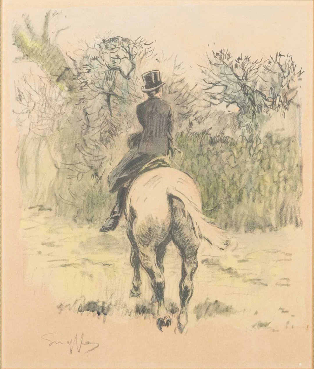 ‡ AFTER SNAFFLES: CHARLES JOHNSON PAYNE (1884-1967) LADY SIDE SADDLE