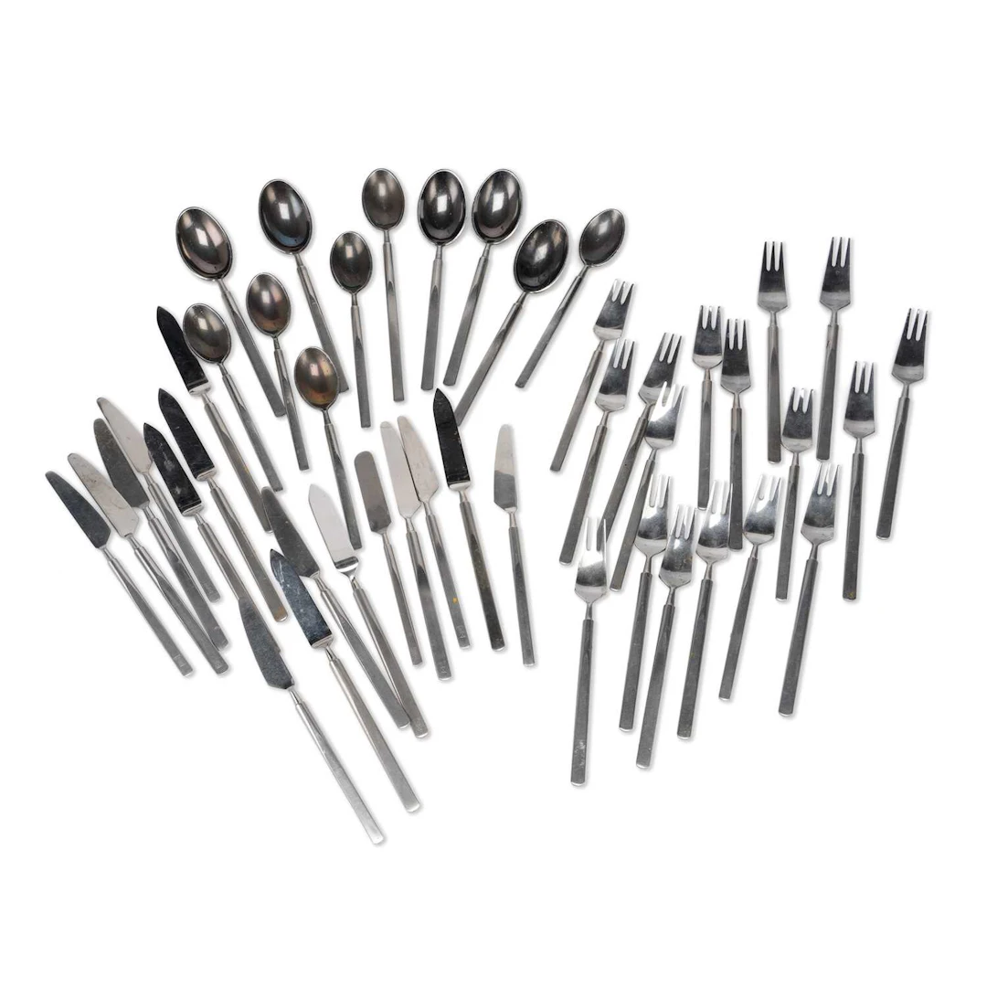 ERIK HERLOW FOR COPENHAGEN CUTLERY, A GROUP OF STAINLESS STEEL CUTLERY