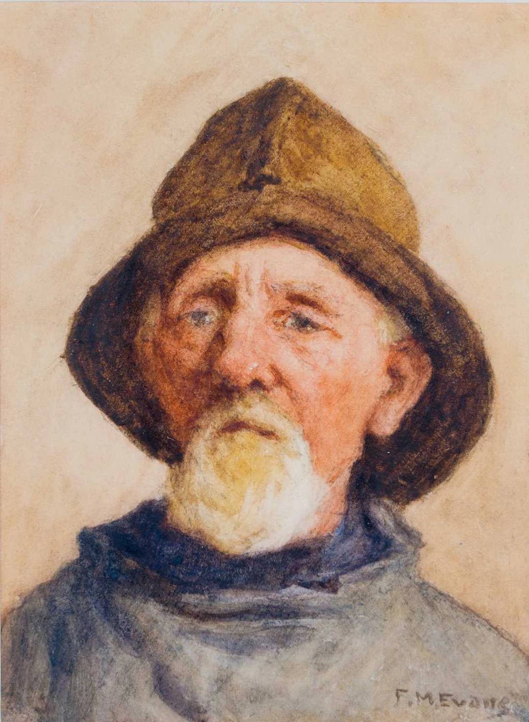 FREDERICK JAMES MCNAMARA EVANS (1859-1929) A PAIR OF PORTRAITS OF FISHERMEN