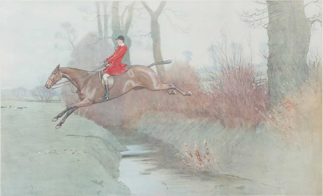 AFTER CECIL ALDIN (1870-1935) HUNTING SCENE: 'CRICK'