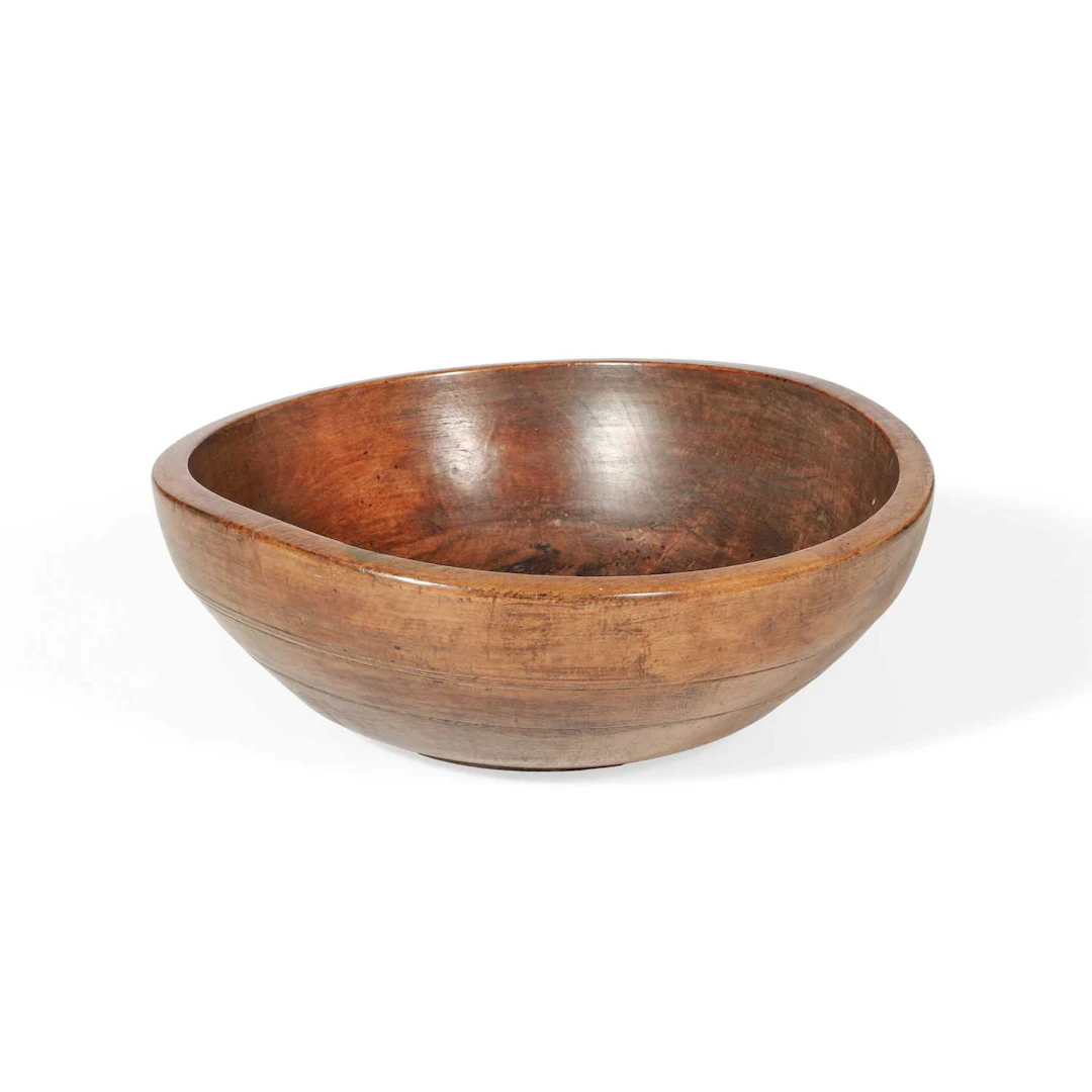 AN ELM DAIRY BOWL