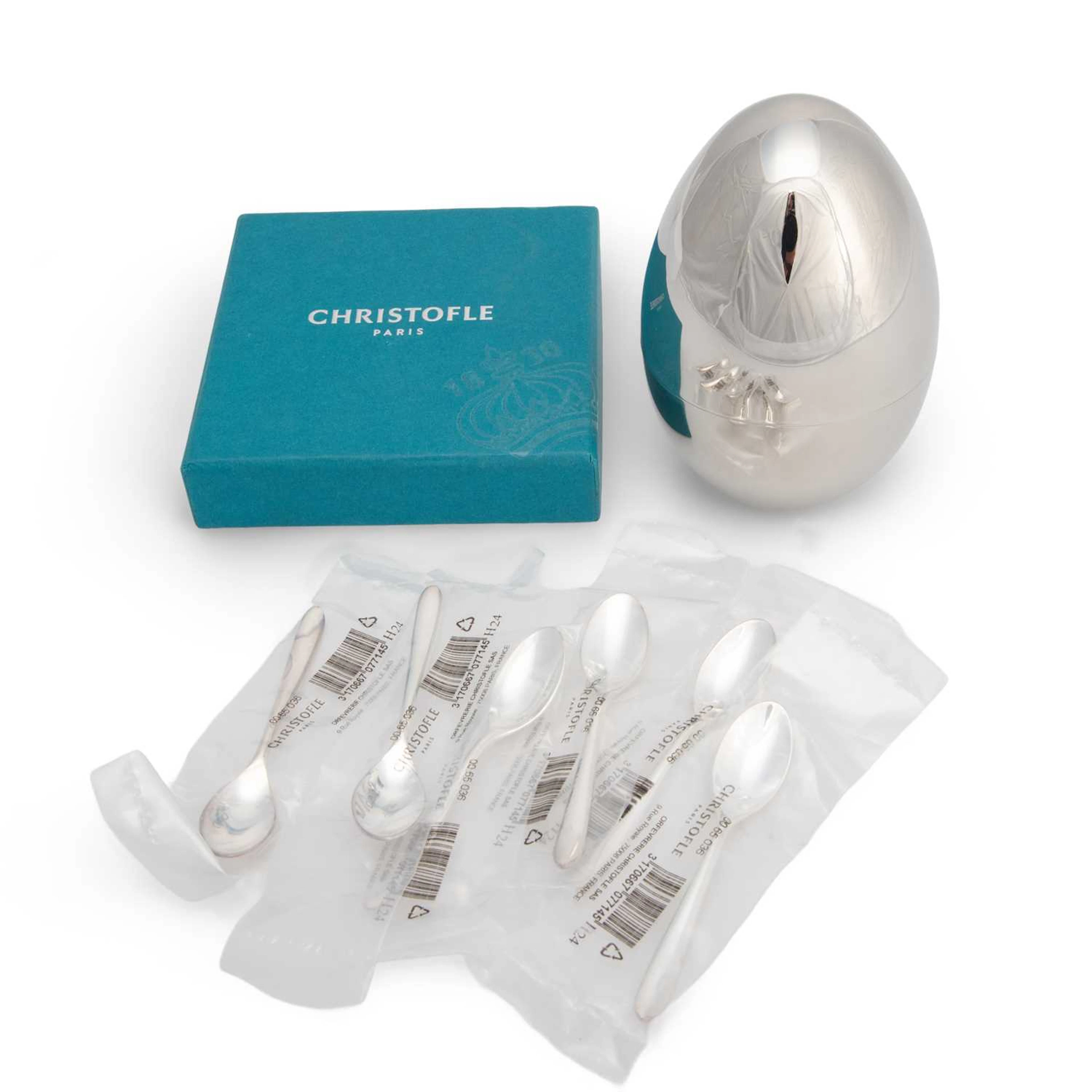 A CHRISTOFLE SILVER-PLATED MOOD EGG