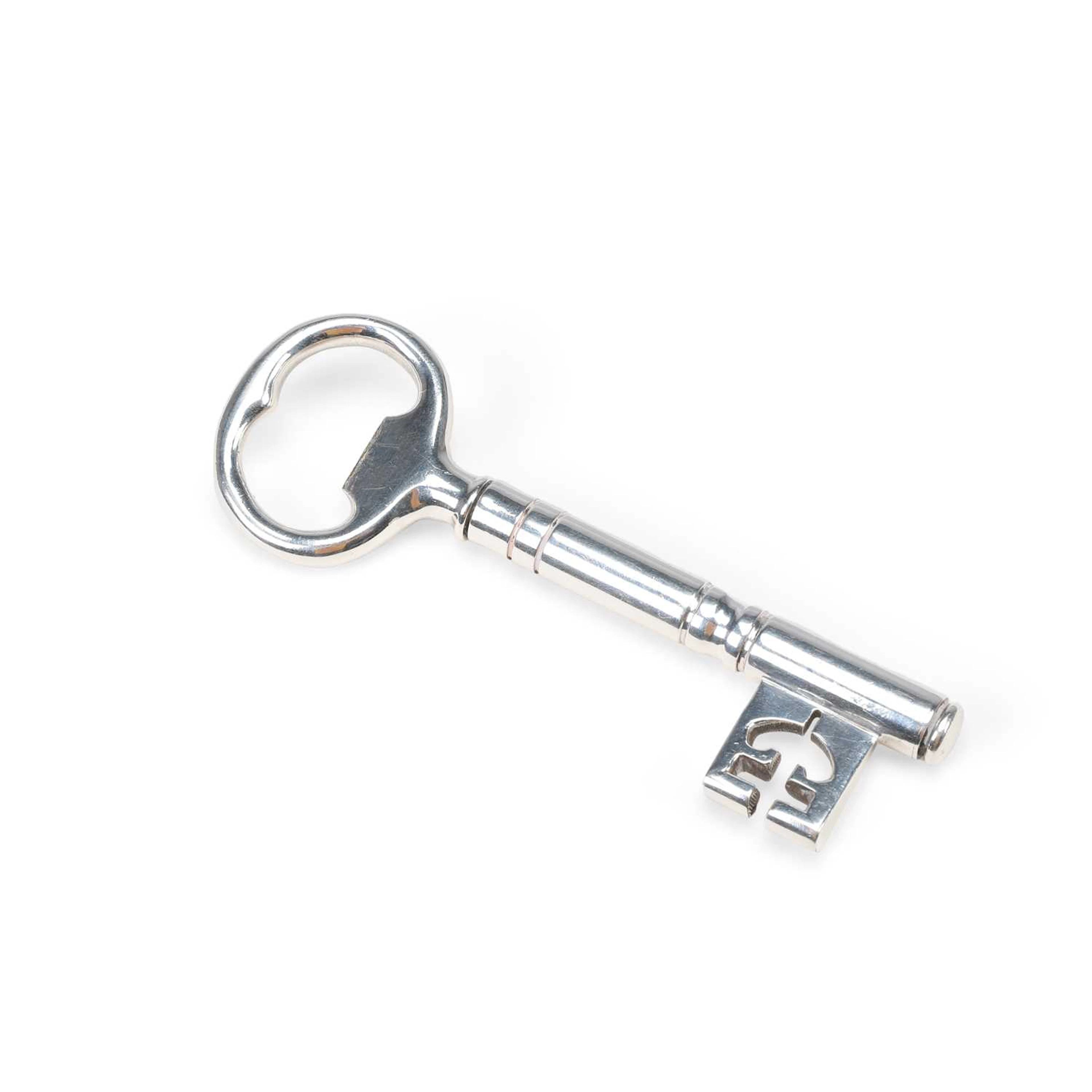 A SILVER-PLATED NOVELTY COMBINATION CORKSCREW AND BOTTLE OPENER