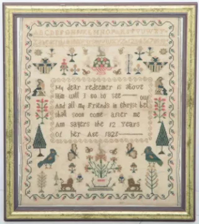 A GEORGE IV NEEDLEWORK SAMPLER