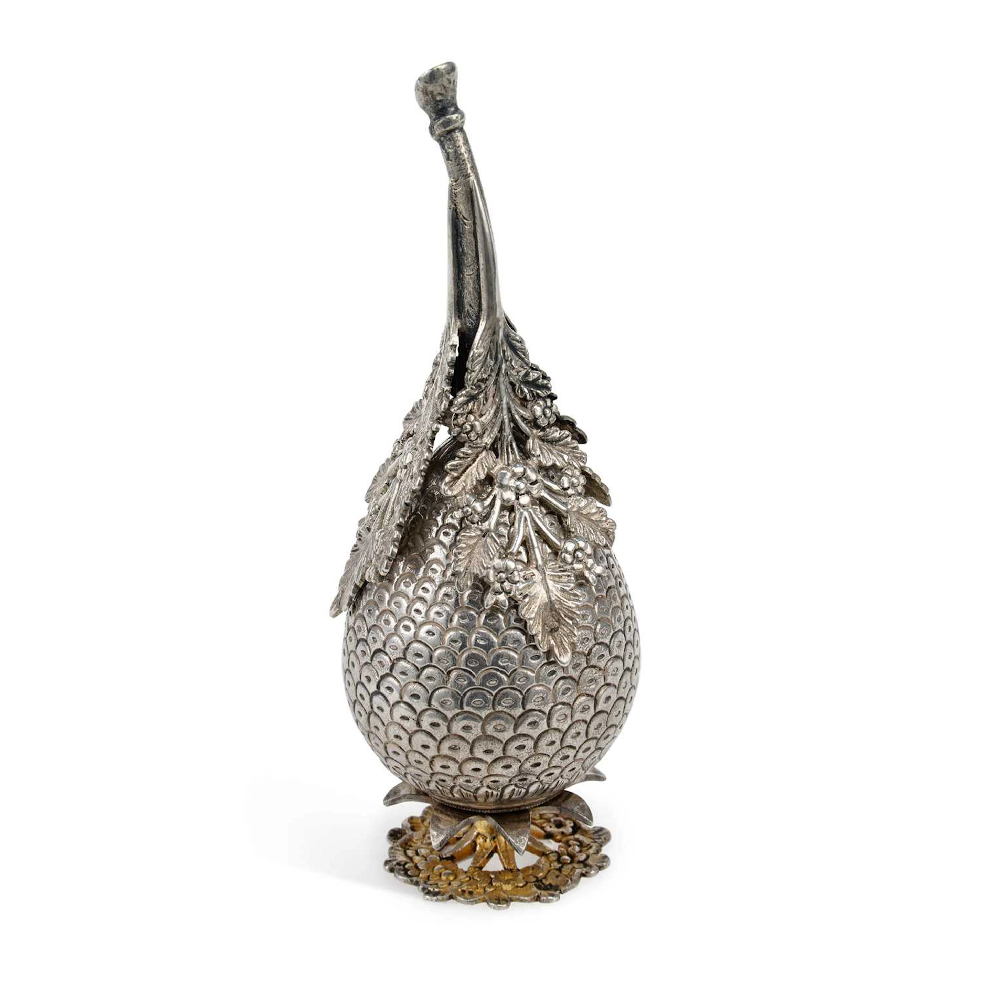 AN OTTOMAN SILVER ROSEWATER SPRINKLER