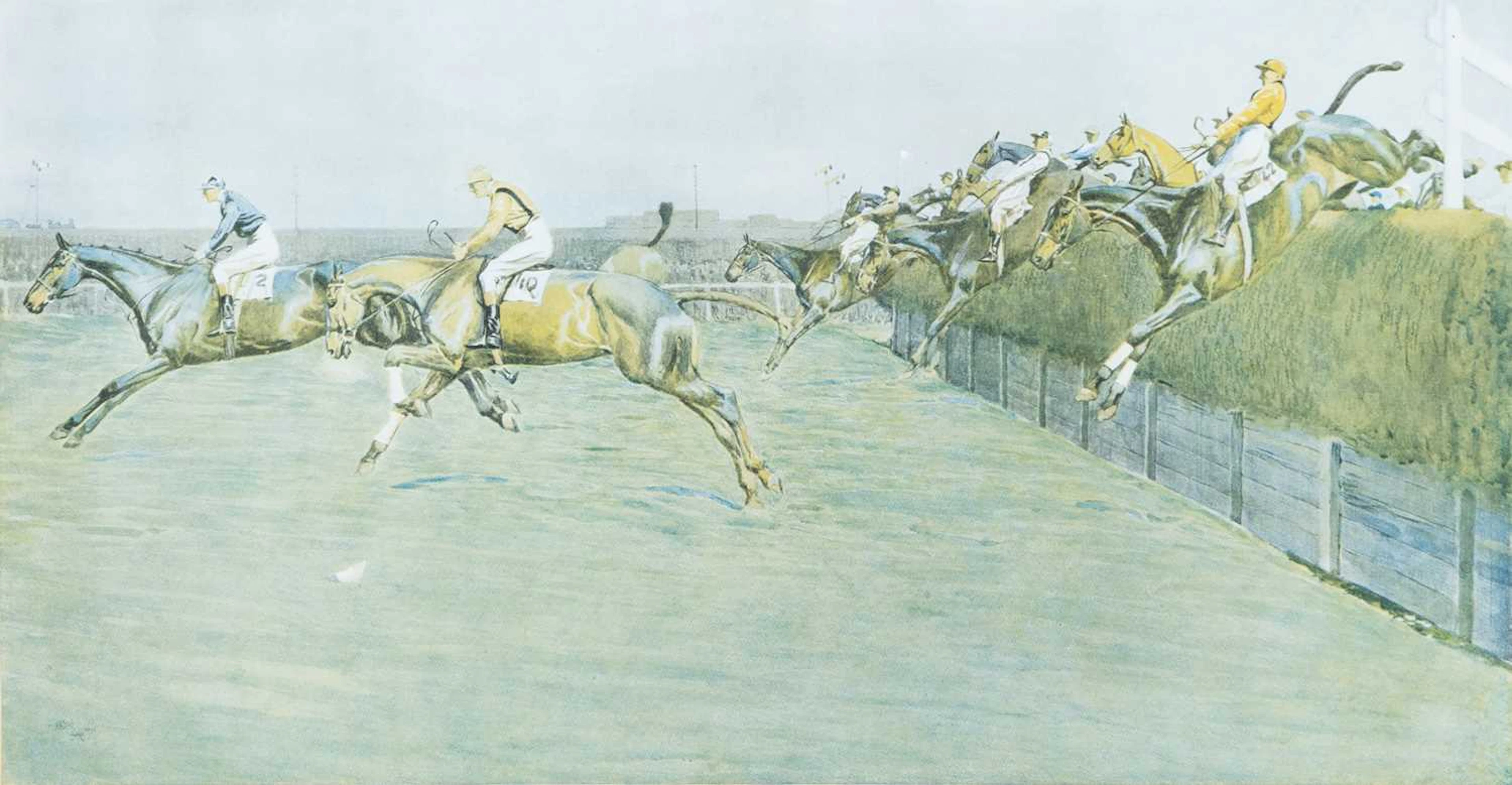 HORSE RACING INTEREST: AFTER CECIL ALDIN (1870-1935) THREE COLOUR RACING PRINTS