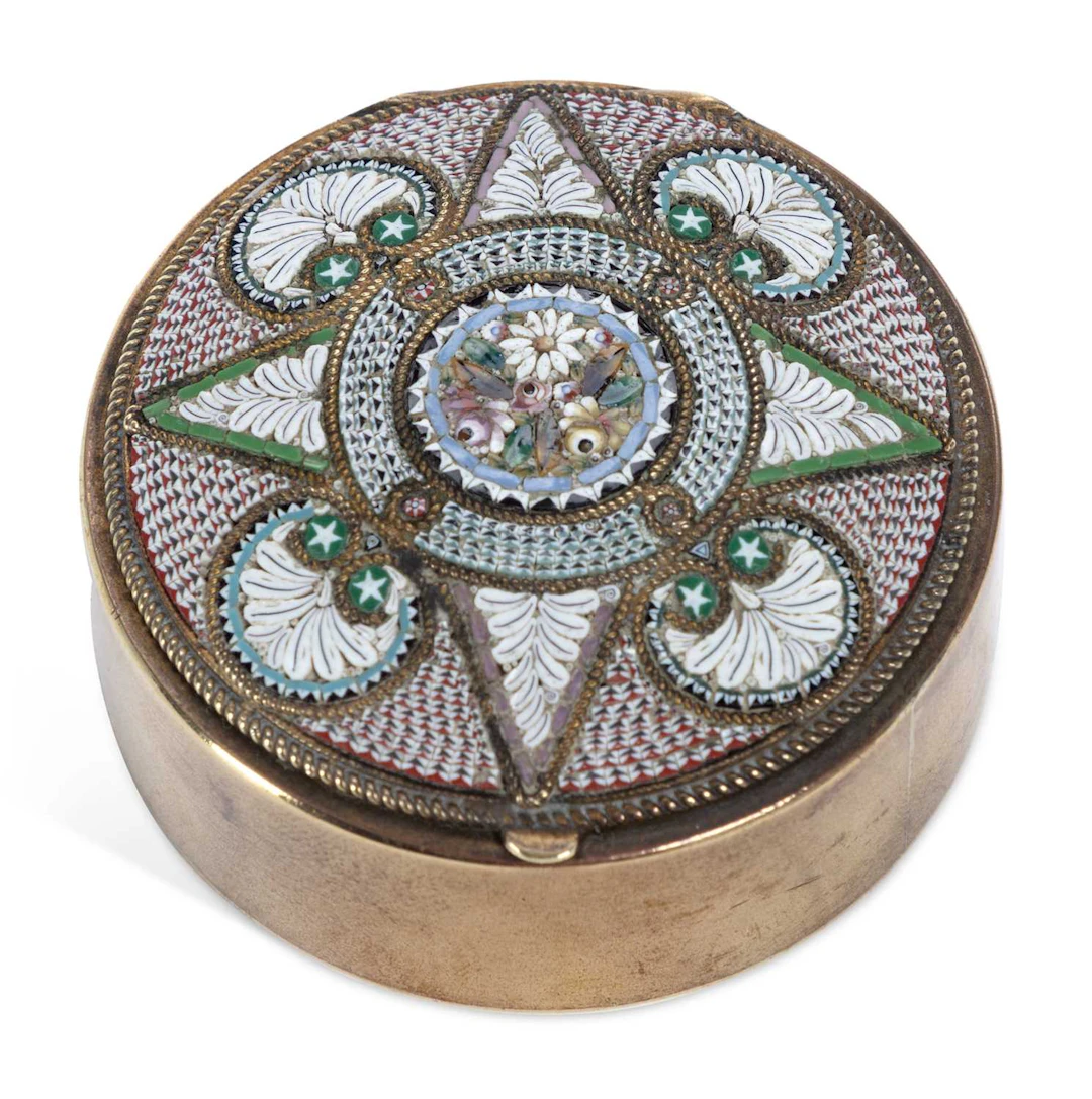 AN ITALIAN MICROMOSAIC BOX CIRCA 1880