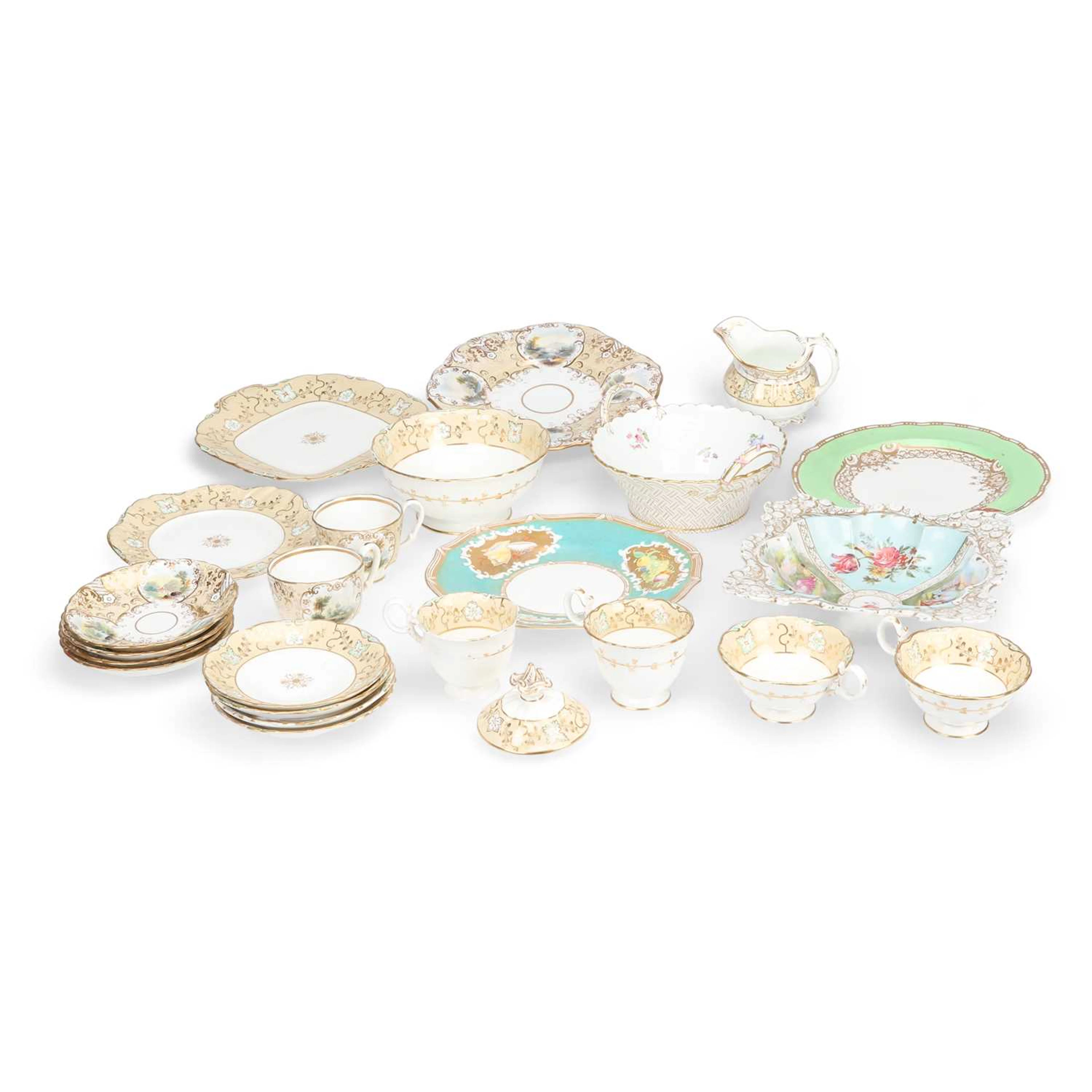 A GROUP OF 19TH CENTURY ENGLISH AND CONTINENTAL PORCELAIN