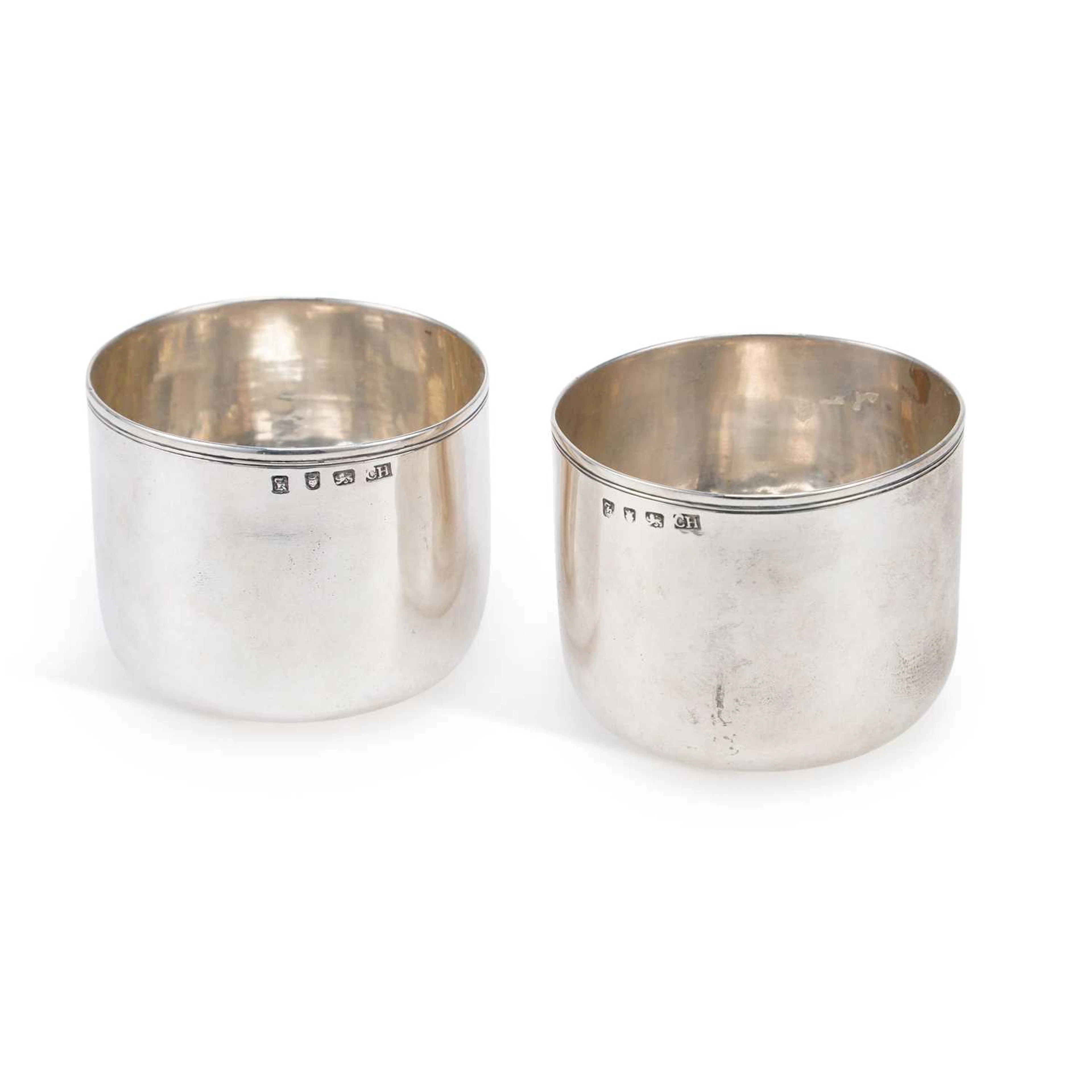 A PAIR OF GEORGE III SILVER TUMBLERS