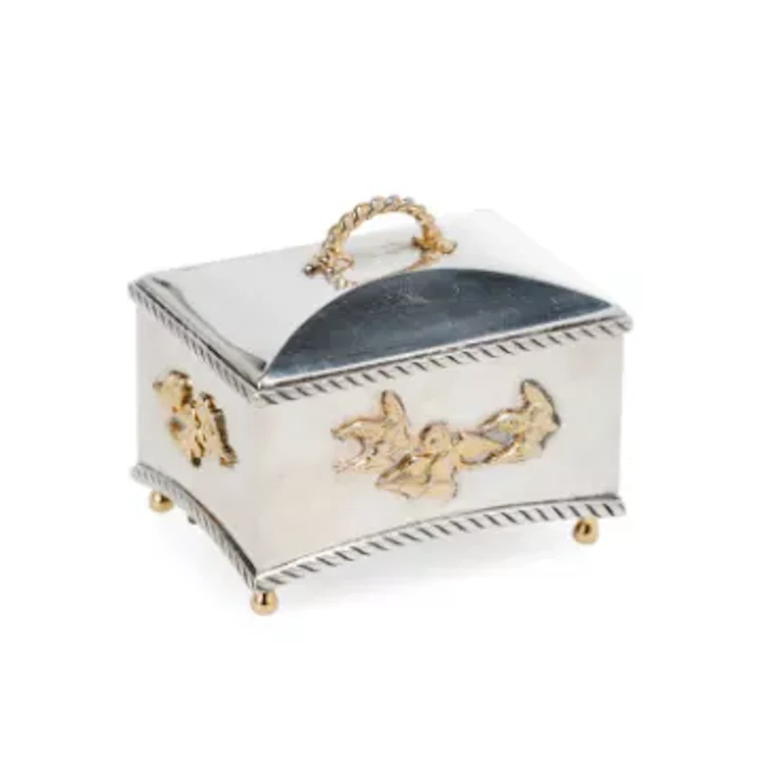 AN ELIZABETH II SILVER MUSIC BOX