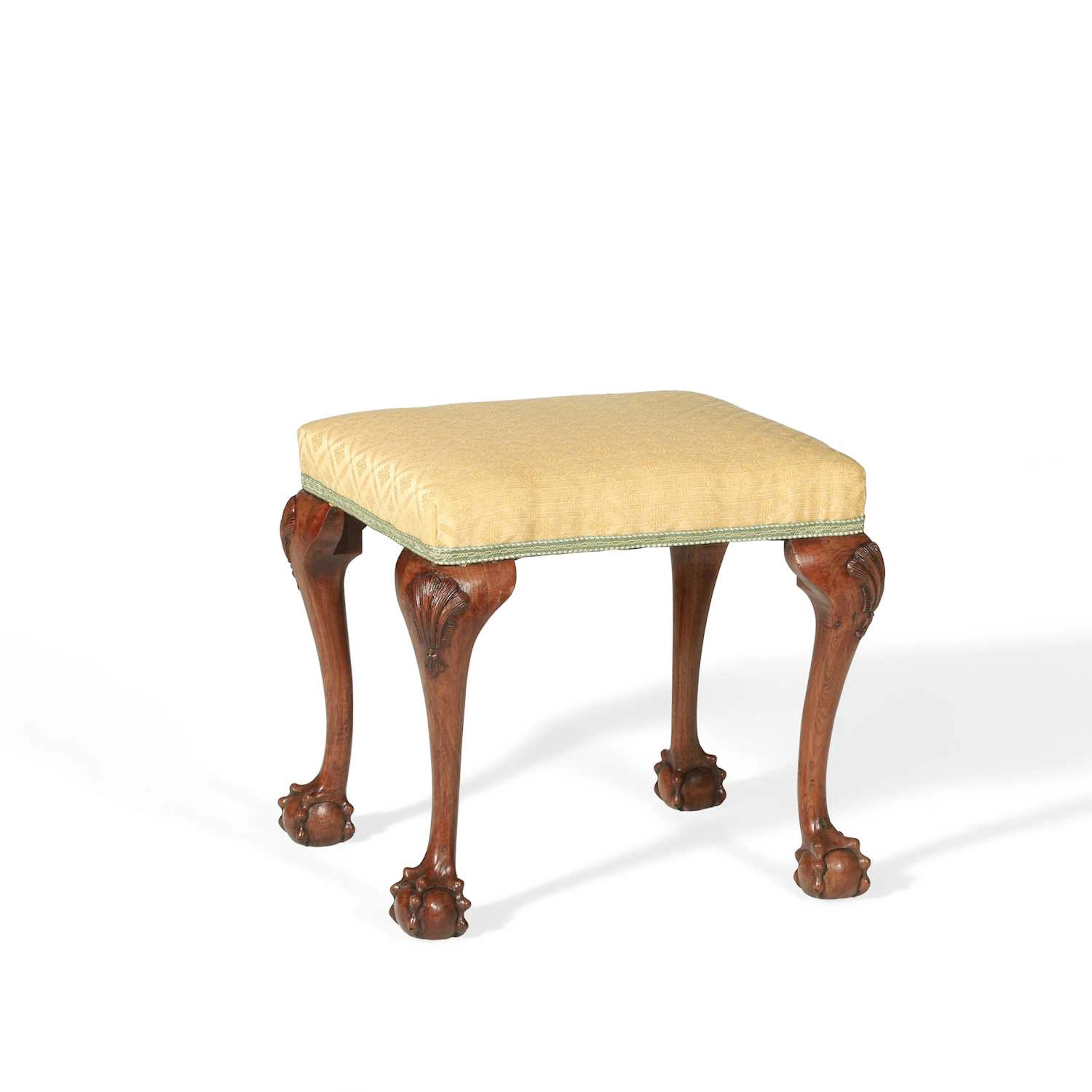 A GEORGIAN STYLE MAHOGANY STOOL EARLY 20TH CENTURY