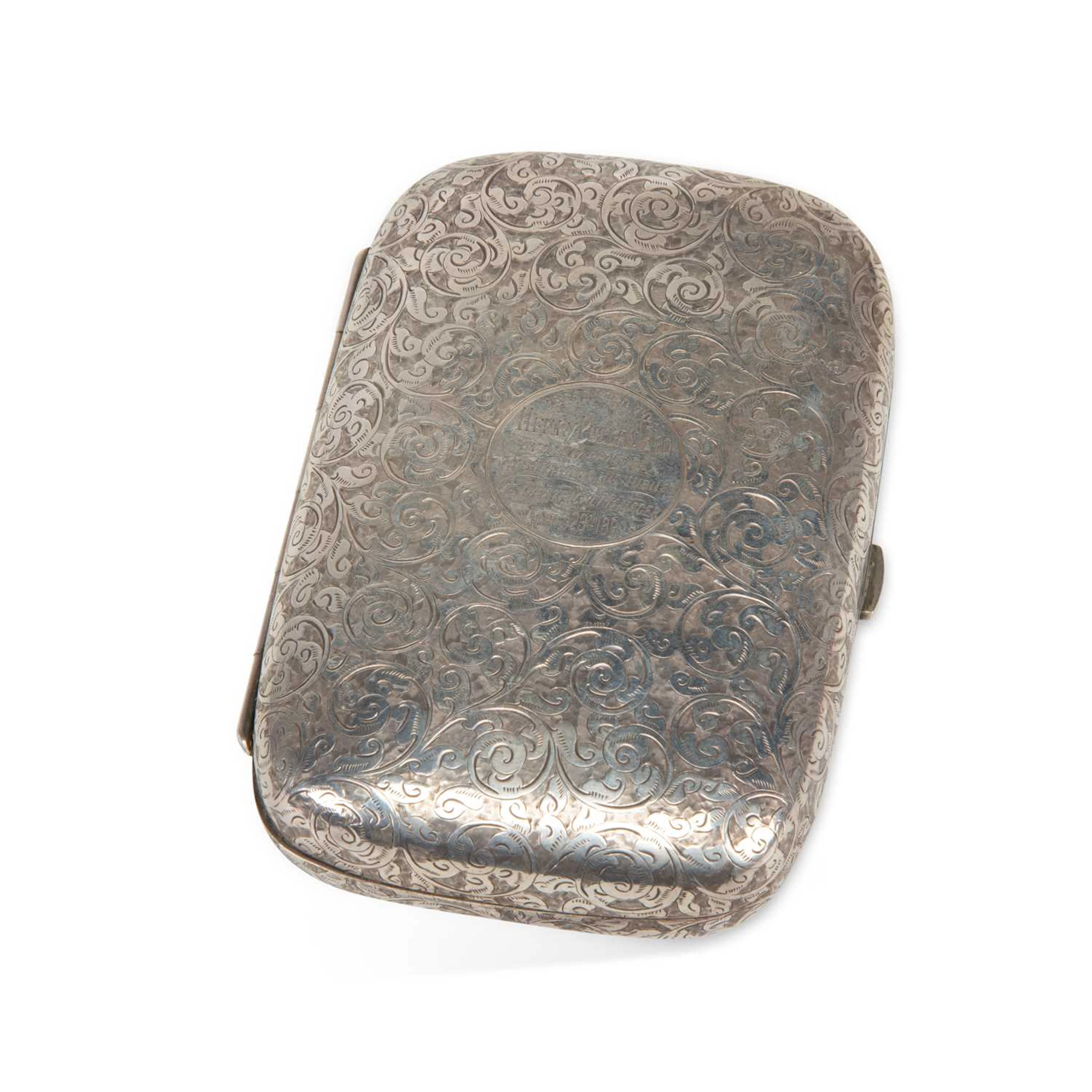 A VICTORIAN SILVER CIGAR CASE