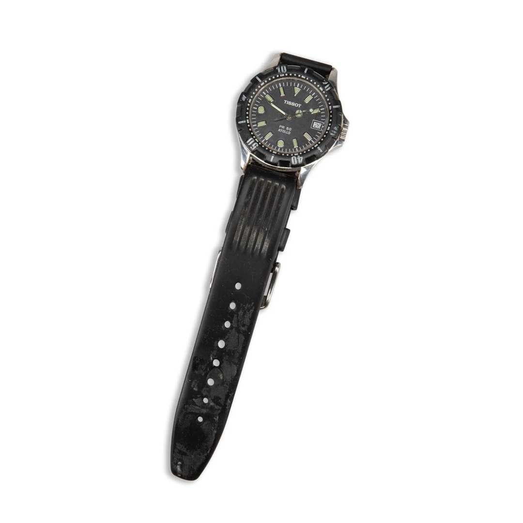 A TISSOT WATCH AND A MATTHEY TISSOT WATCH