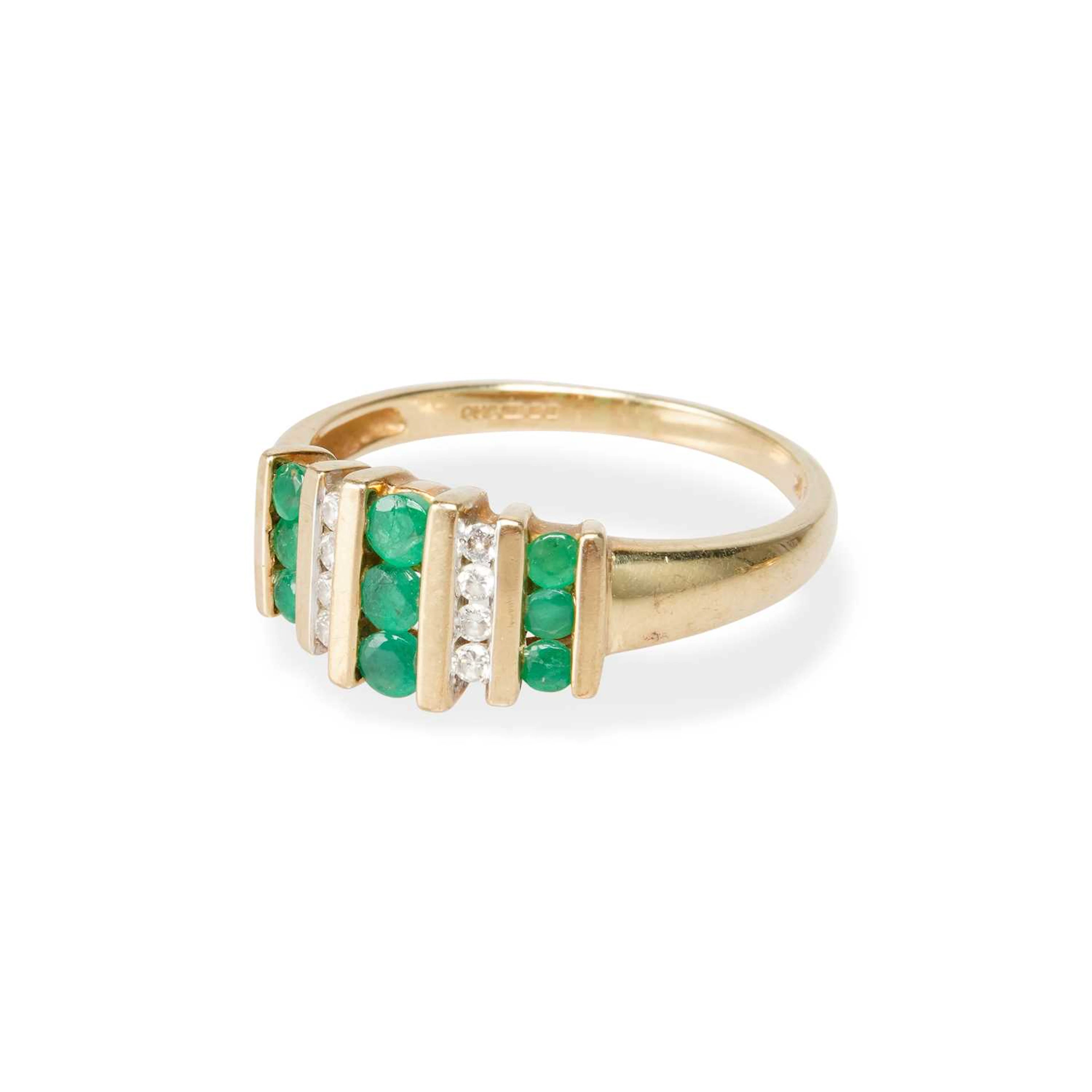 TWO 9 CARAT GOLD GEM-SET RINGS