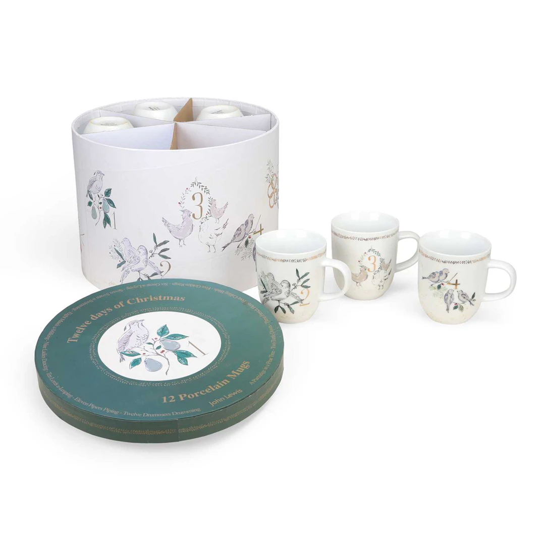 TWO BOXED JOHN LEWIS 'TWELVE DAYS OF CHRISTMAS' PORCELAIN SETS