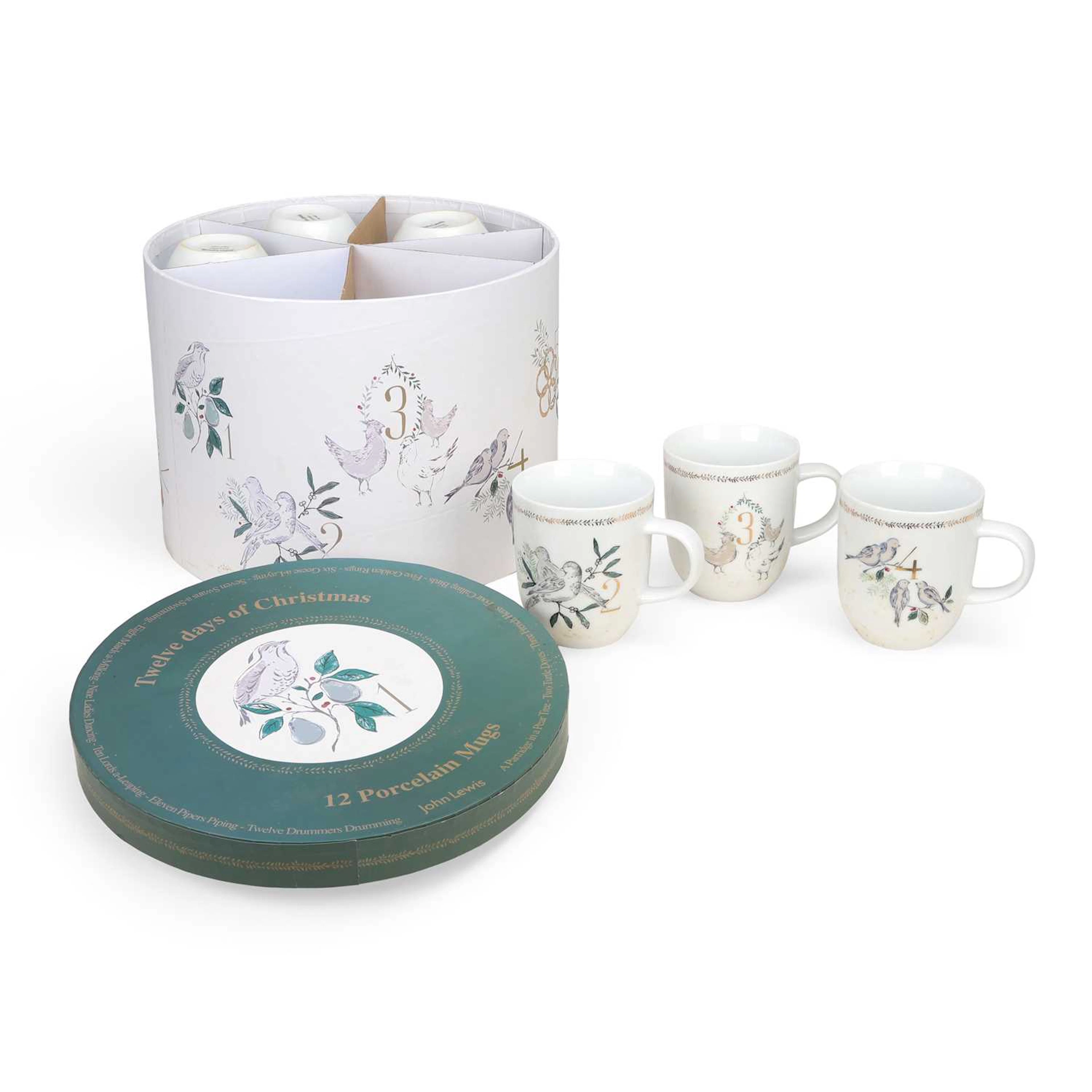 TWO BOXED JOHN LEWIS 'TWELVE DAYS OF CHRISTMAS' PORCELAIN SETS