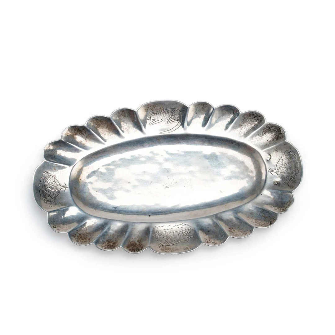 A CONTINENTAL SILVER TRAY