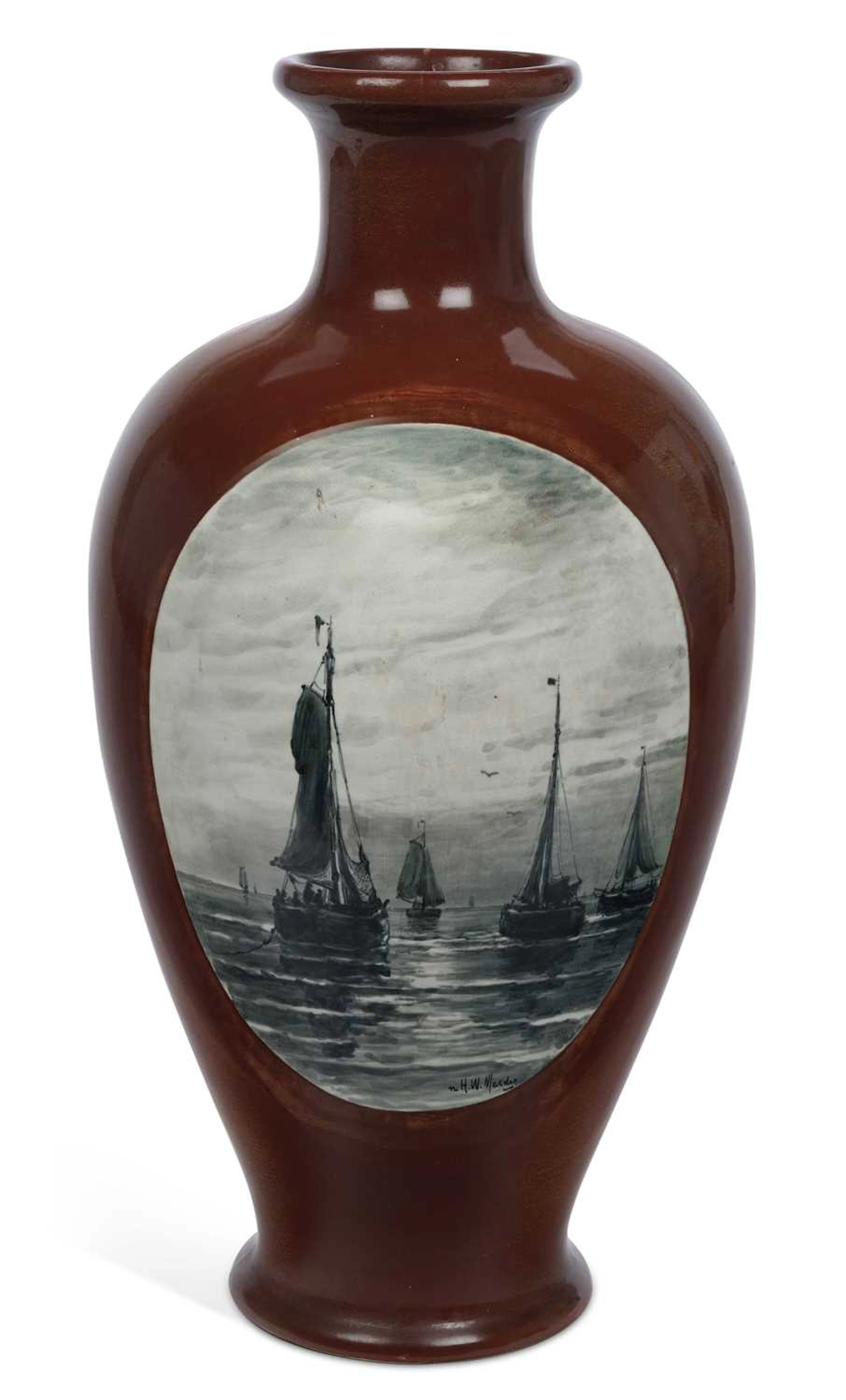 A ZUID-HOLLAND GOUDA POTTERY VASE EARLY 20TH CENTURY