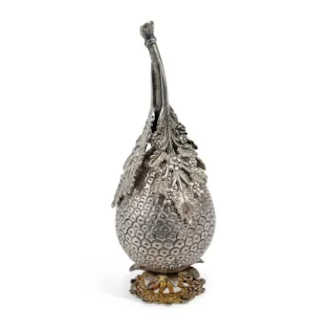 AN OTTOMAN SILVER ROSEWATER SPRINKLER