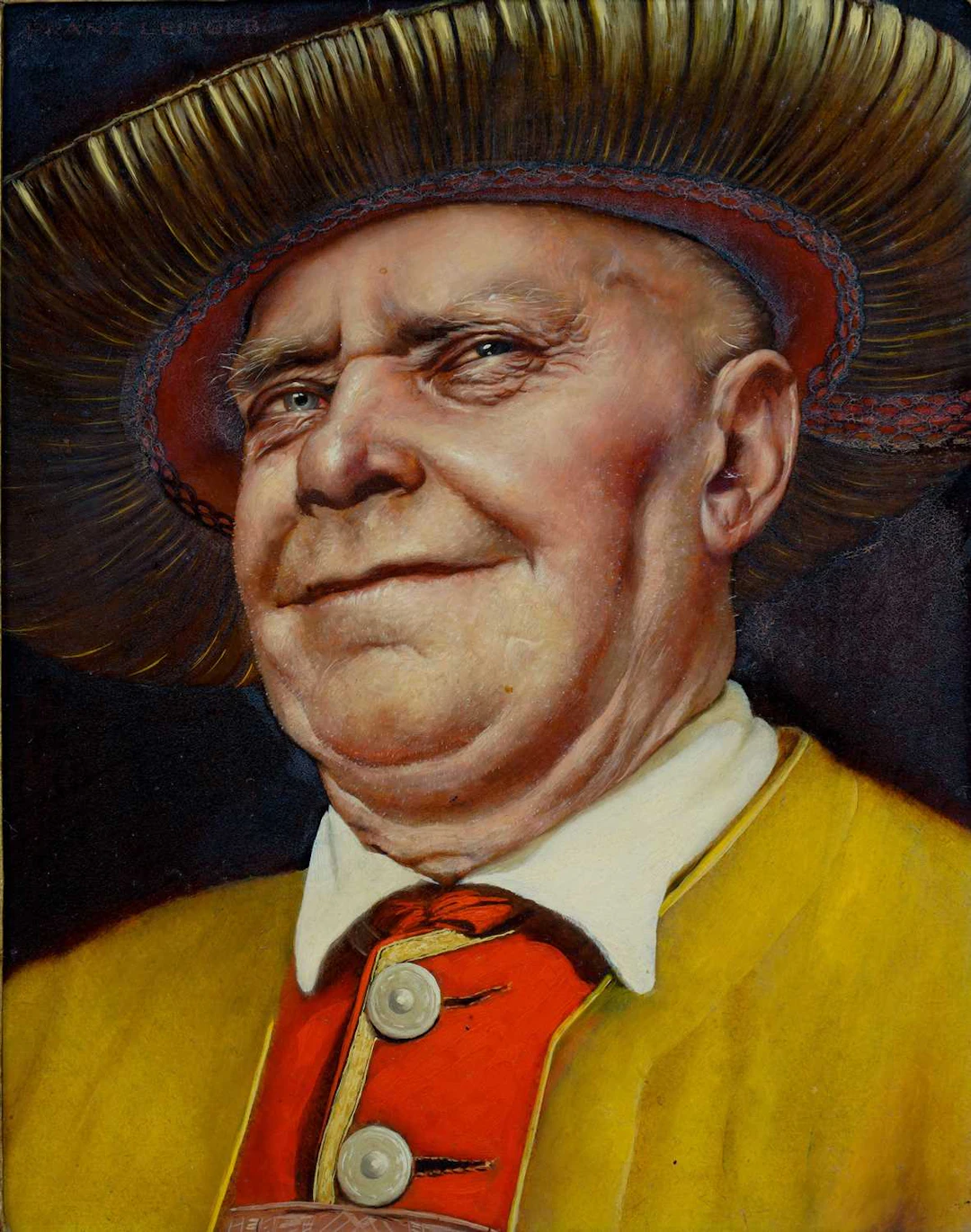 ‡ FRANZ LEITGEB (AUSTRIAN 1911-1997) PAIR OF PORTRAITS OF TYROLEAN PEASANTS