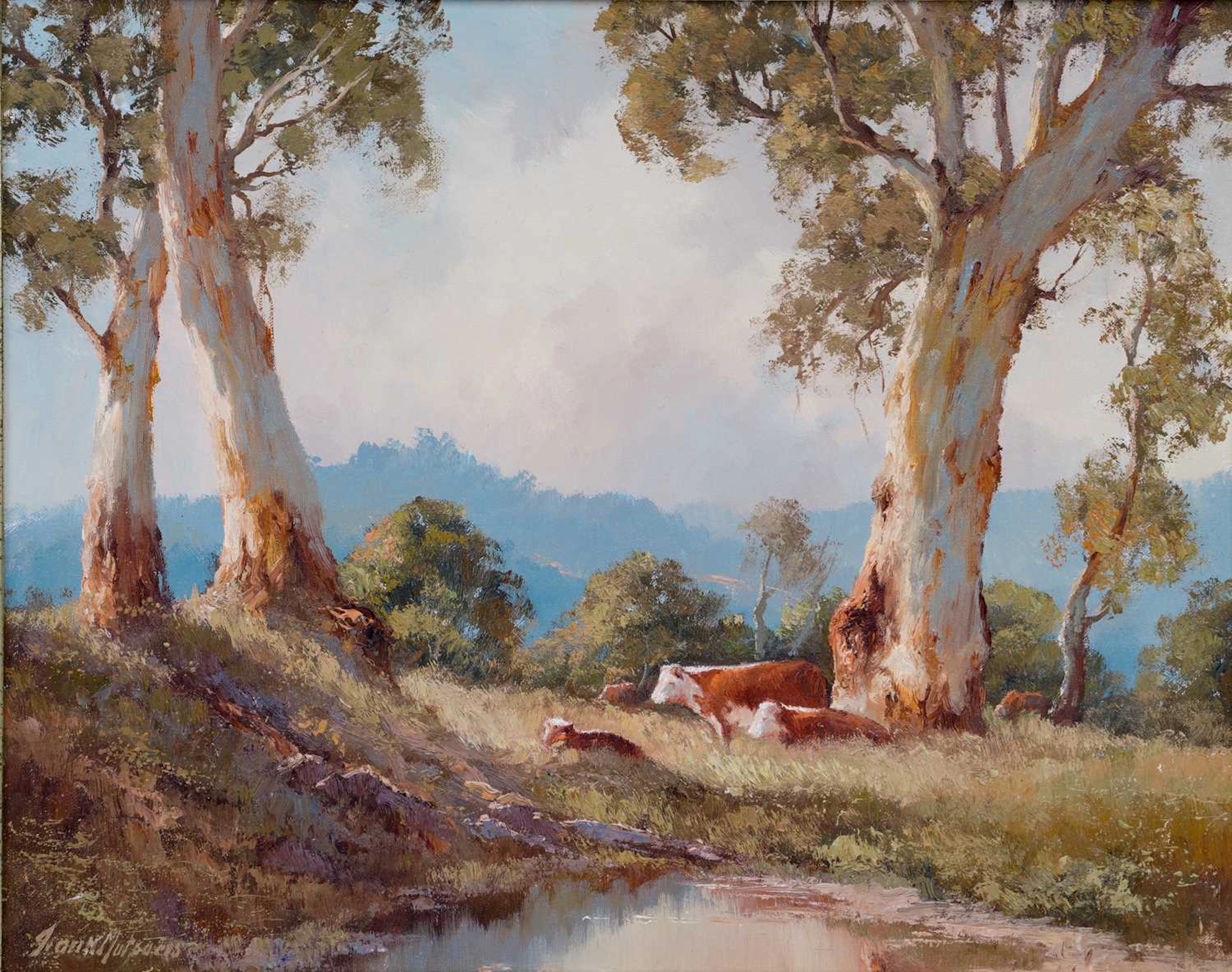 ‡ FRANK MUTSAERS (AUSTRALIAN 1920-2005) CATTLE AT REST