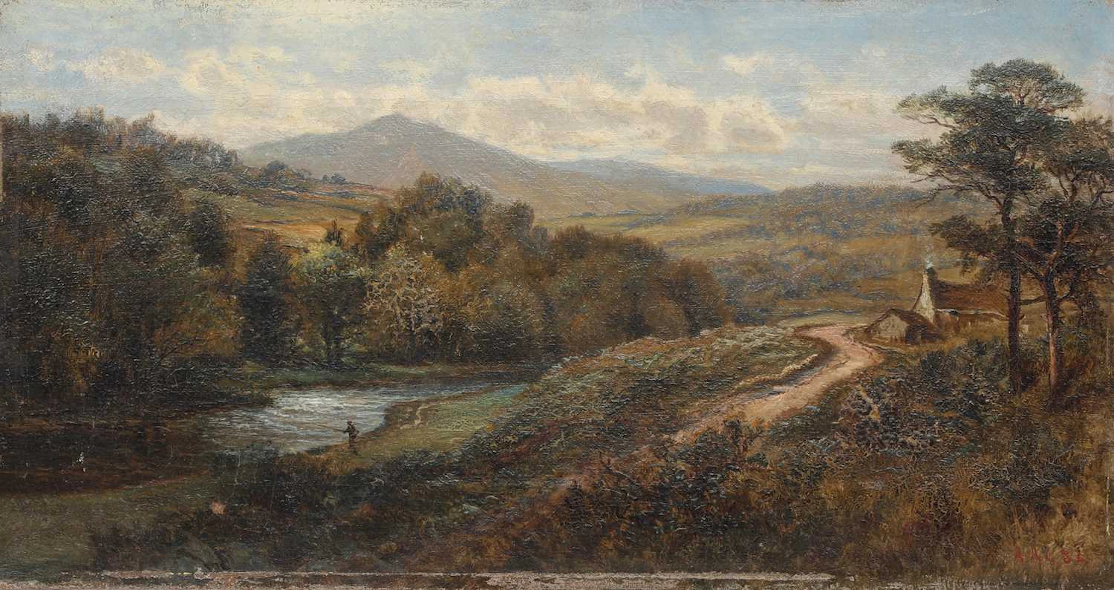 ALFRED AUGUSTUS GLENDENING SNR (C. 1840-1921) RIVER LANDSCAPE WITH