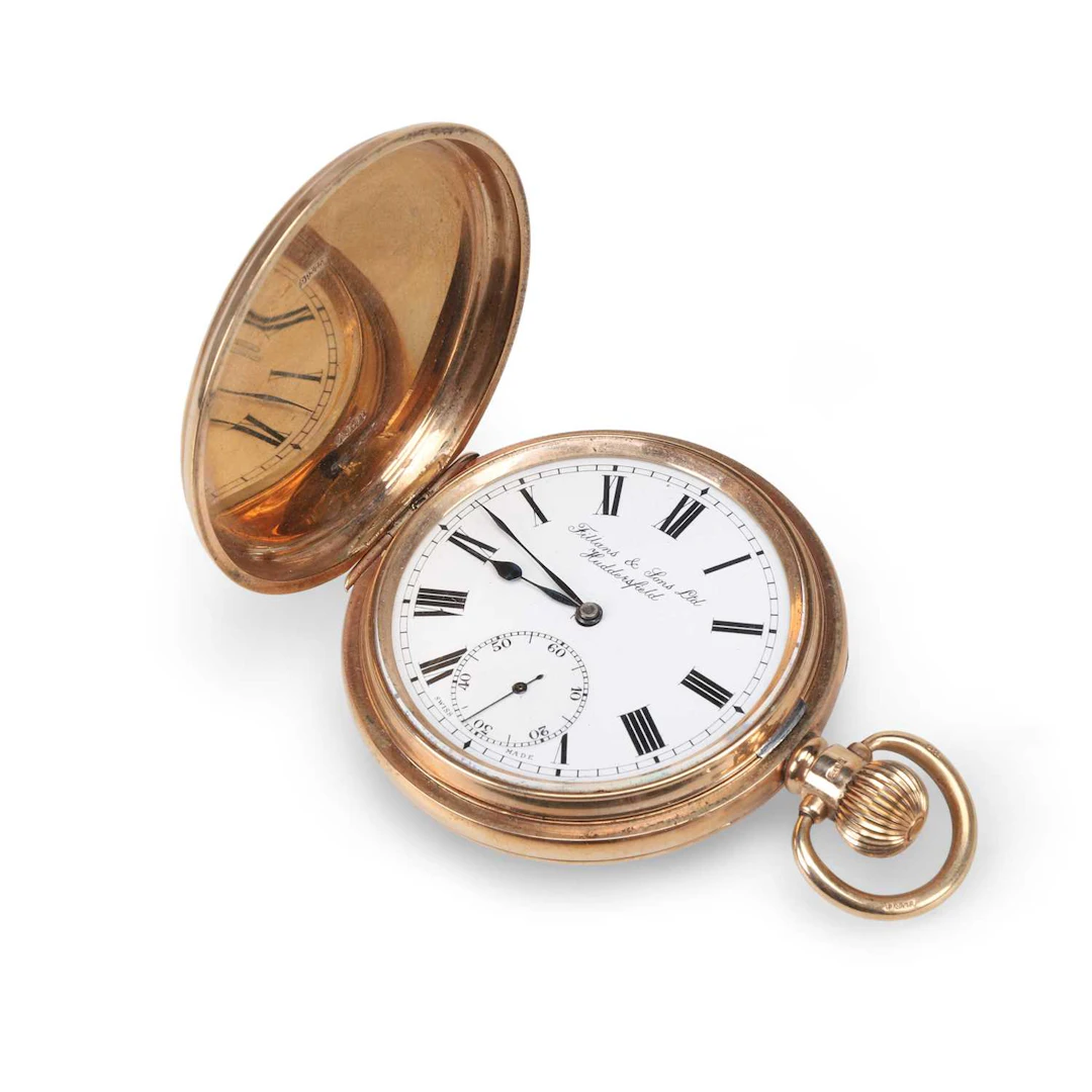 A 9CT GOLD FULL HUNTER POCKET WATCH