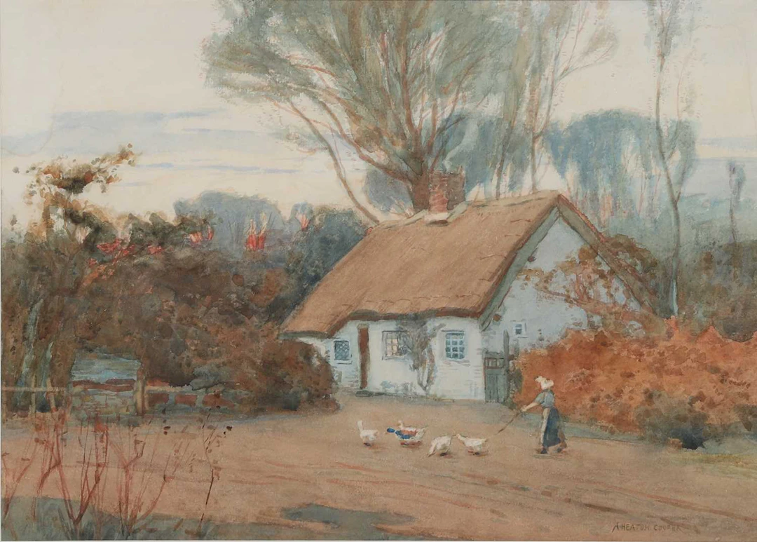 ALFRED HEATON COOPER (1863-1929) THE GOOSE HERD