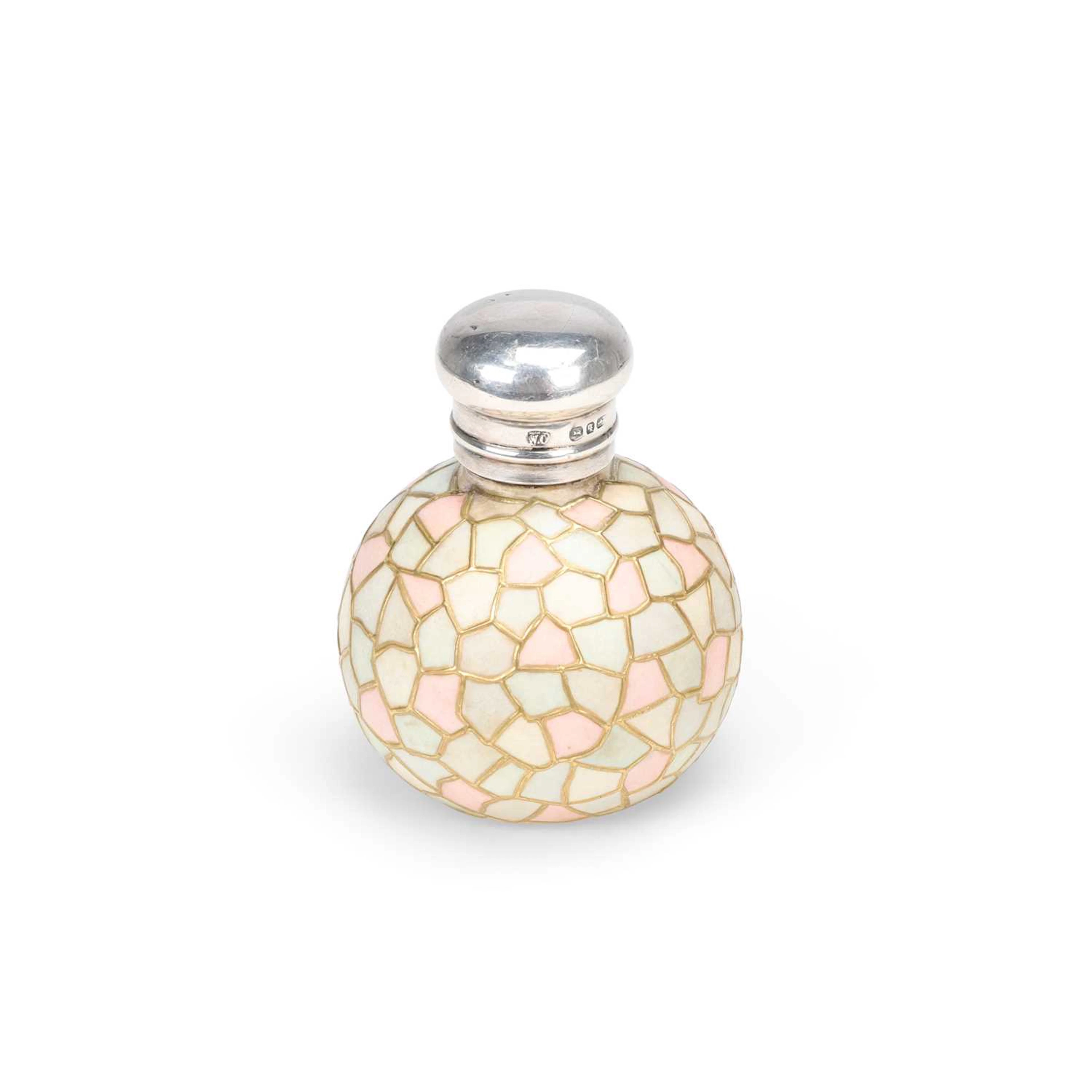 A VICTORIAN SILVER-MOUNTED PORCELAIN SCENT BOTTLE