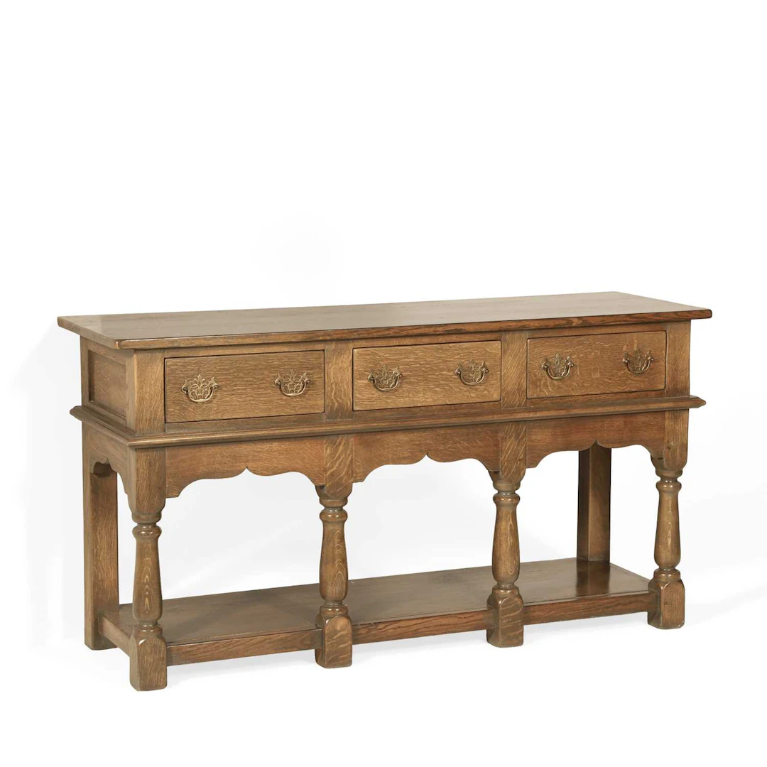AN OAK DRESSER BASE