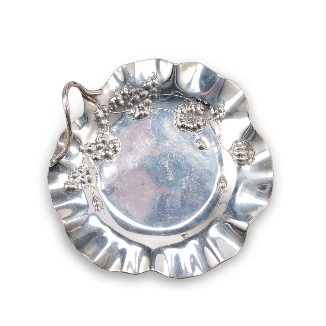 AN AUSTRIAN ART NOUVEAU SILVER TRAY