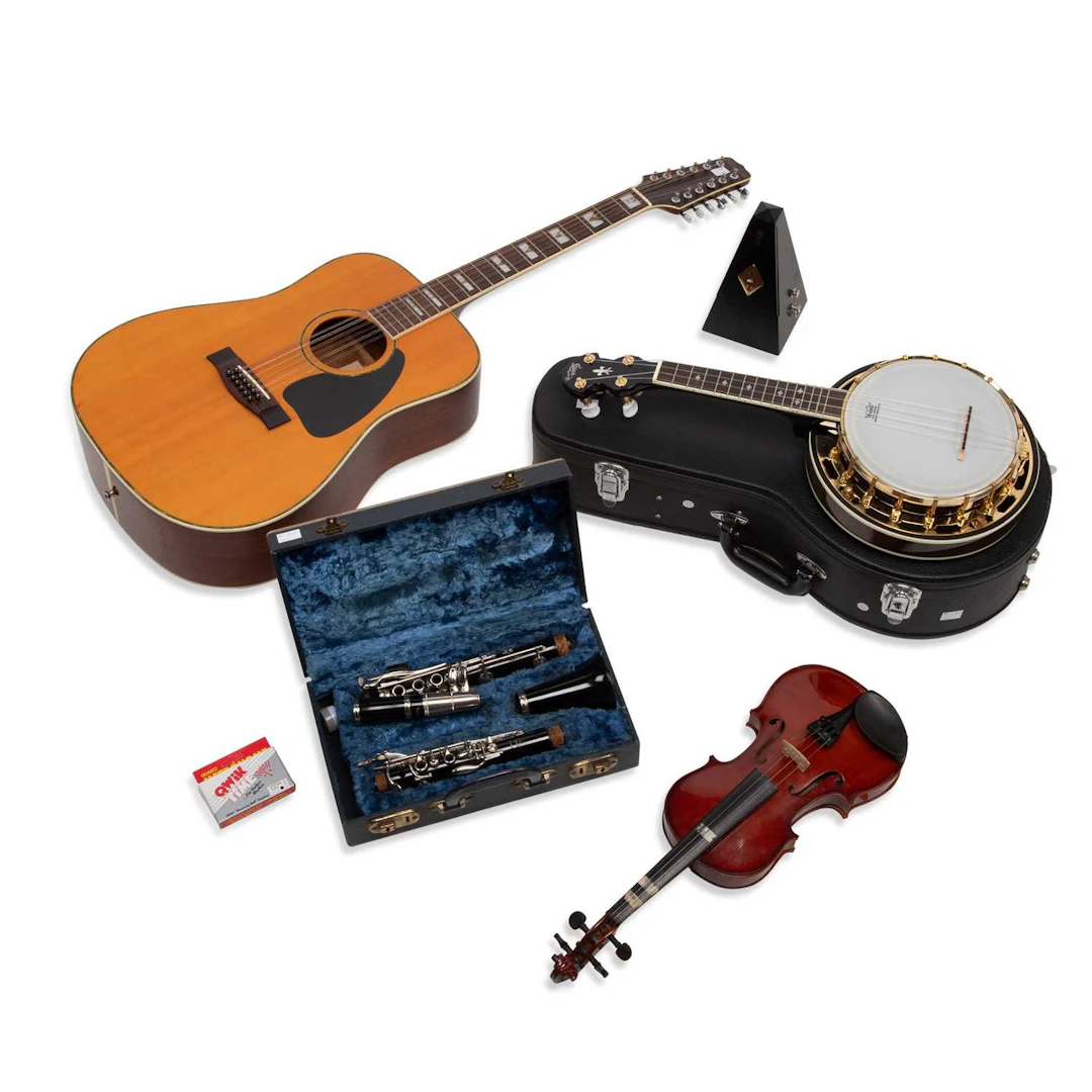 A GROUP OF MUSICAL INSTRUMENTS
