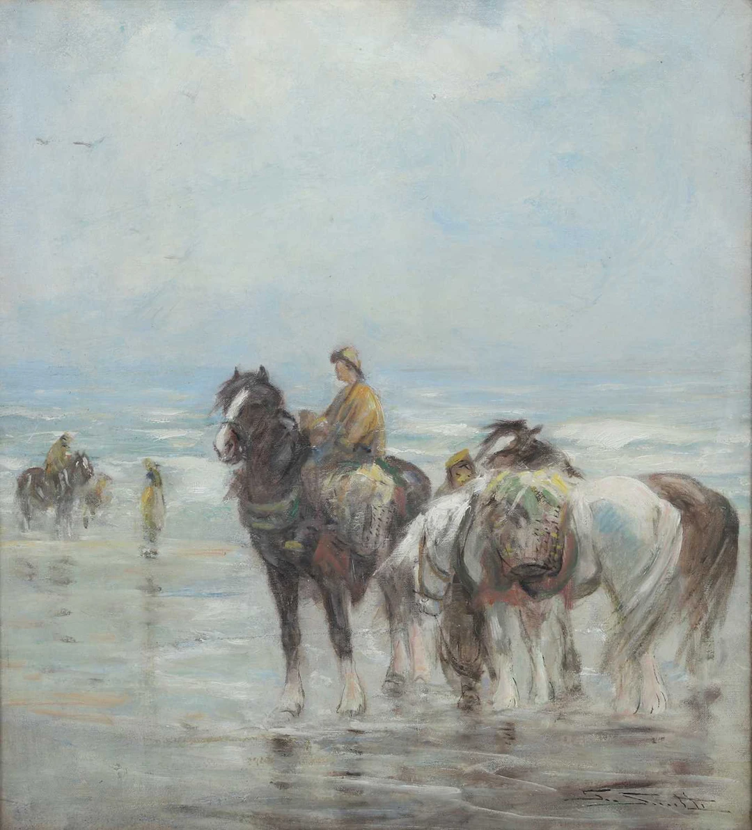 GEORGE SMITH RSA (SCOTTISH 1870-1934) COLLECTING MUSSELS