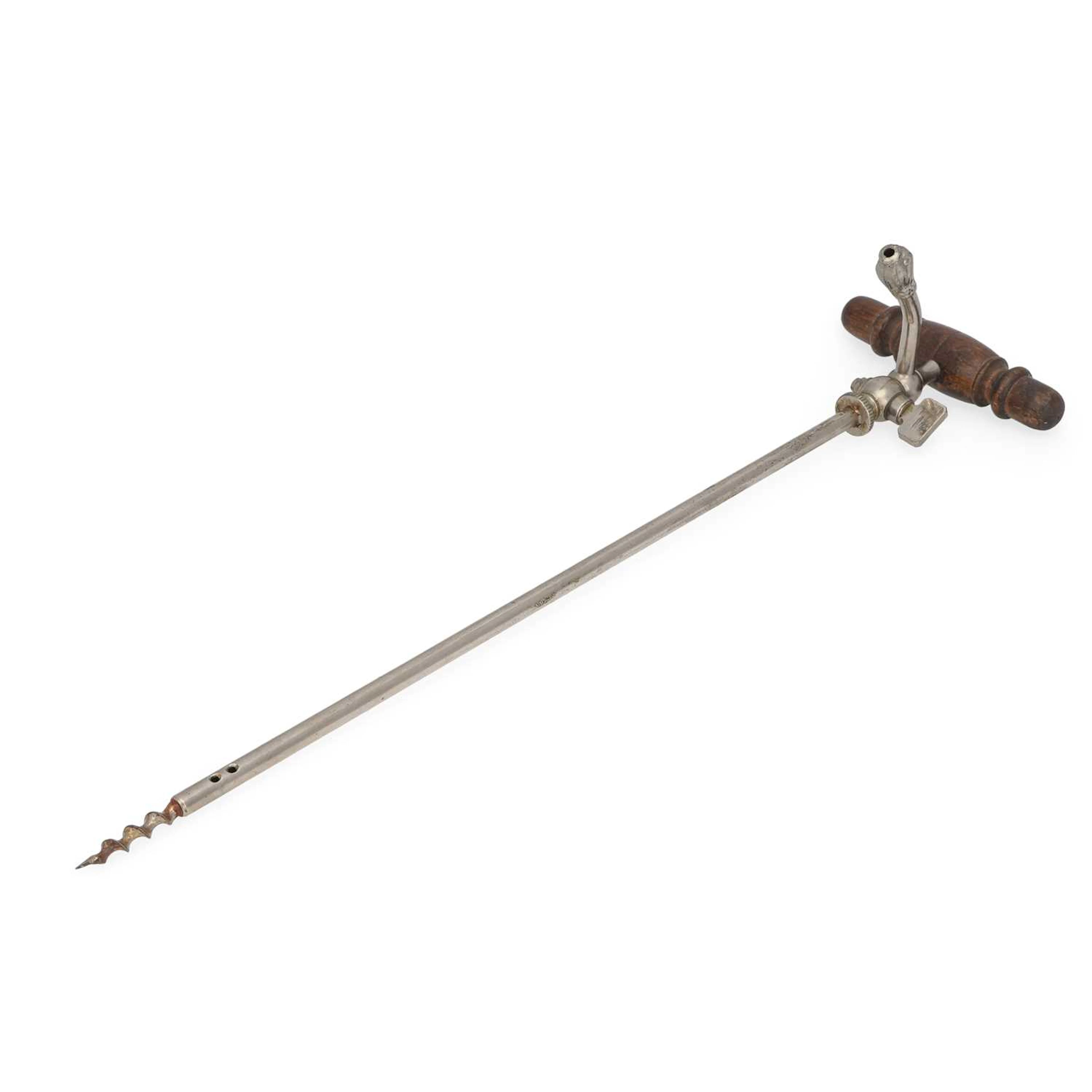 A VICTORIAN SILVER-PLATED CHAMPAGNE TAP