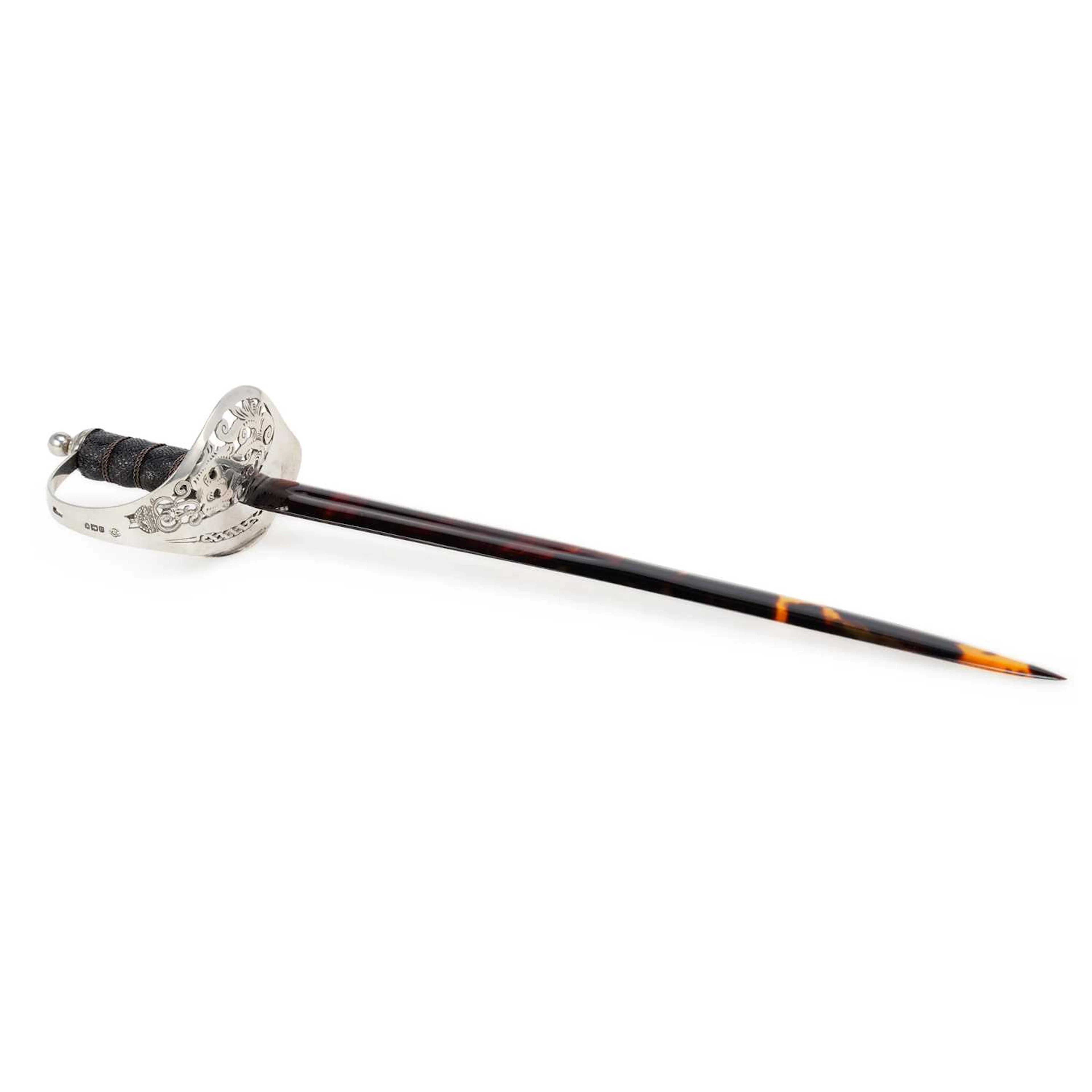 A GEORGE V NOVELTY SILVER-HANDLED LETTER OPENER