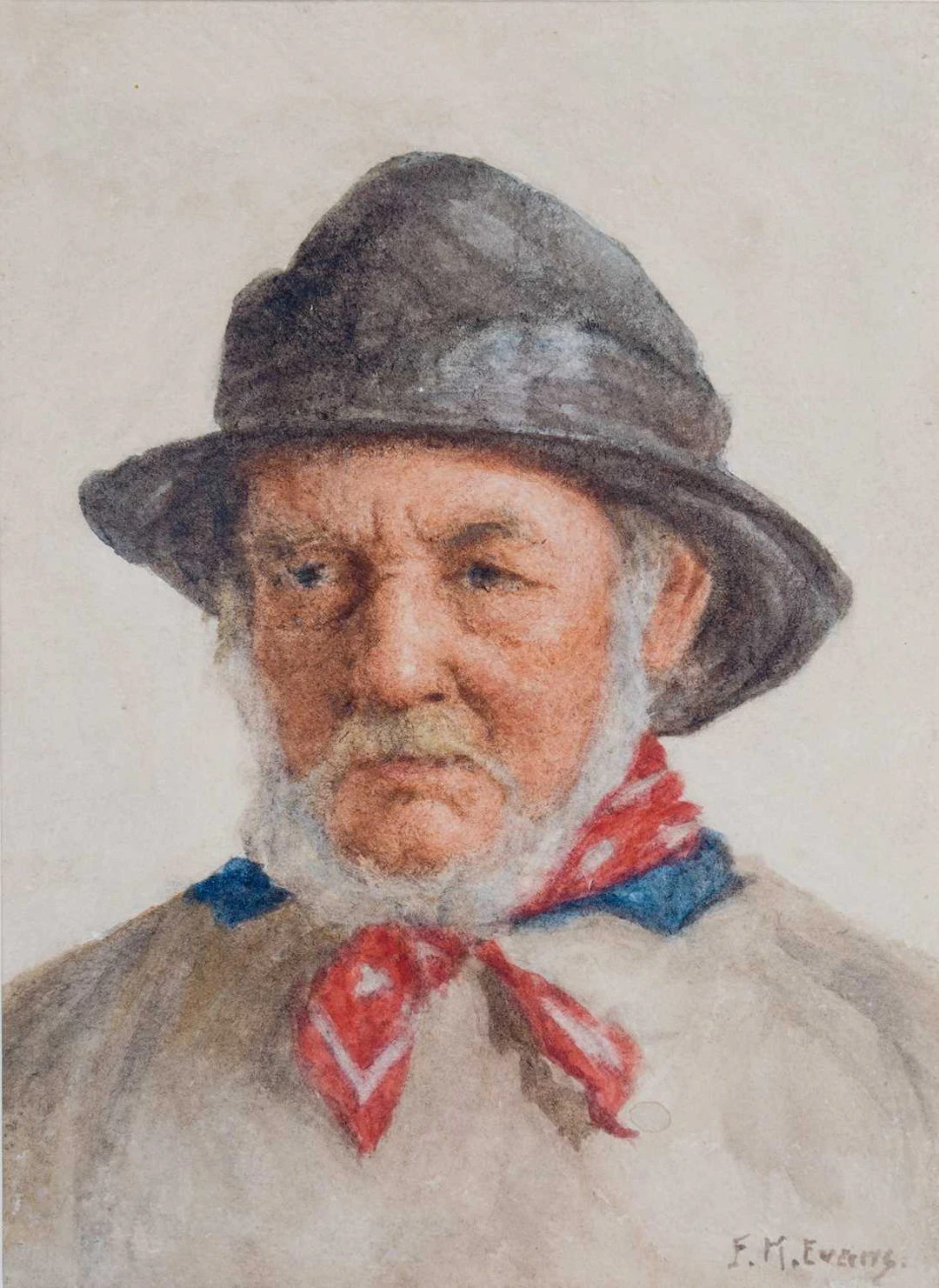 FRANK MACNAMARA EVANS (1859-1929) A PAIR OF PORTRAITS OF FISHERMEN