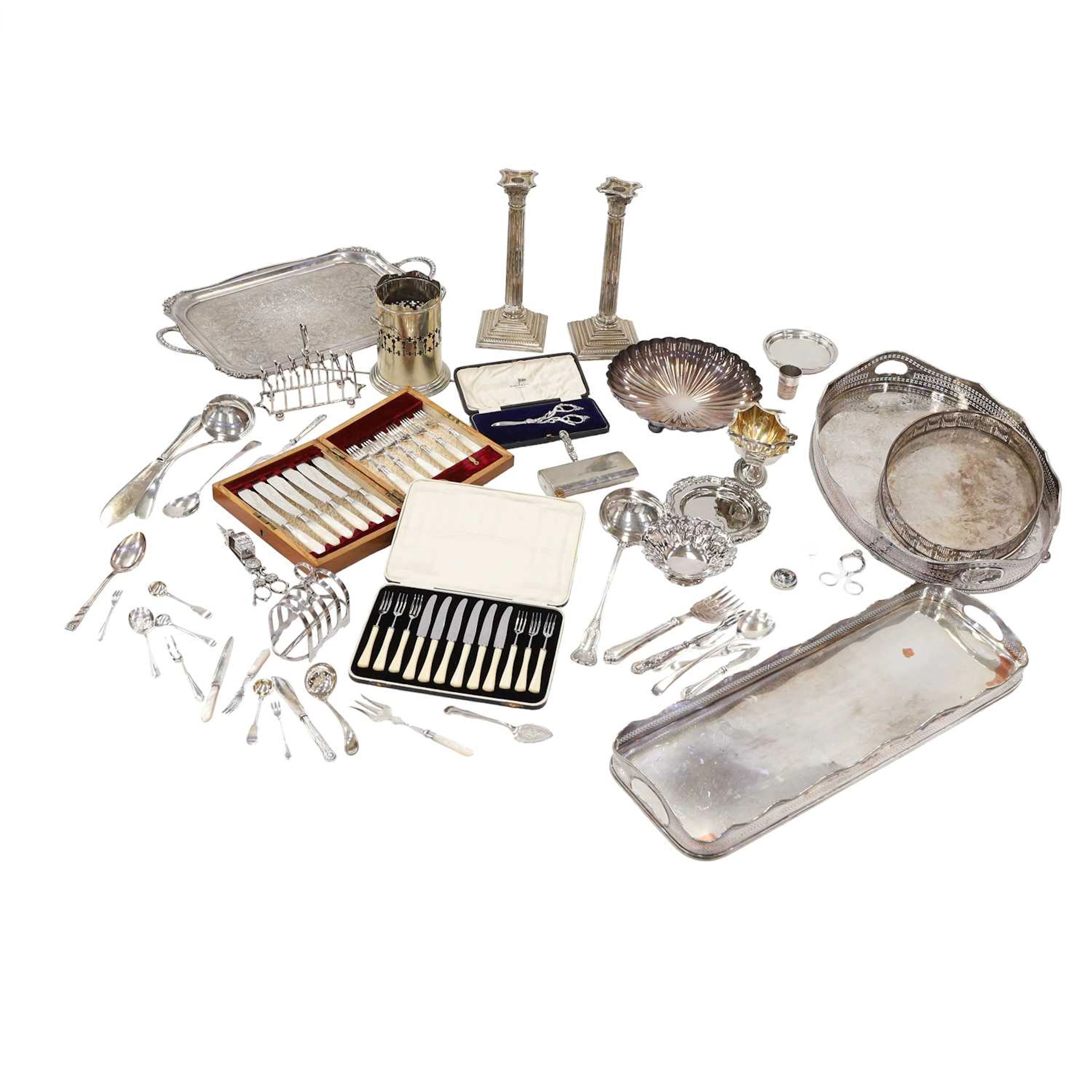 A GROUP OF SILVER-PLATE