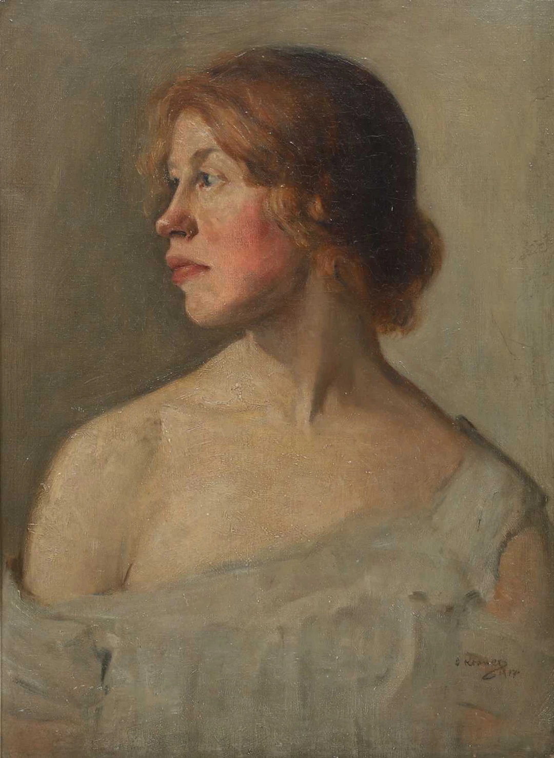 ‡ ATTRIBUTED TO JACOB KRAMER (1892-1962) PORTRAIT OF A LADY