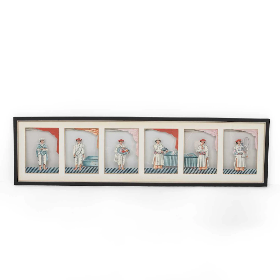 SIXTEEN INDIAN COMPANY SCHOOL PAINTINGS