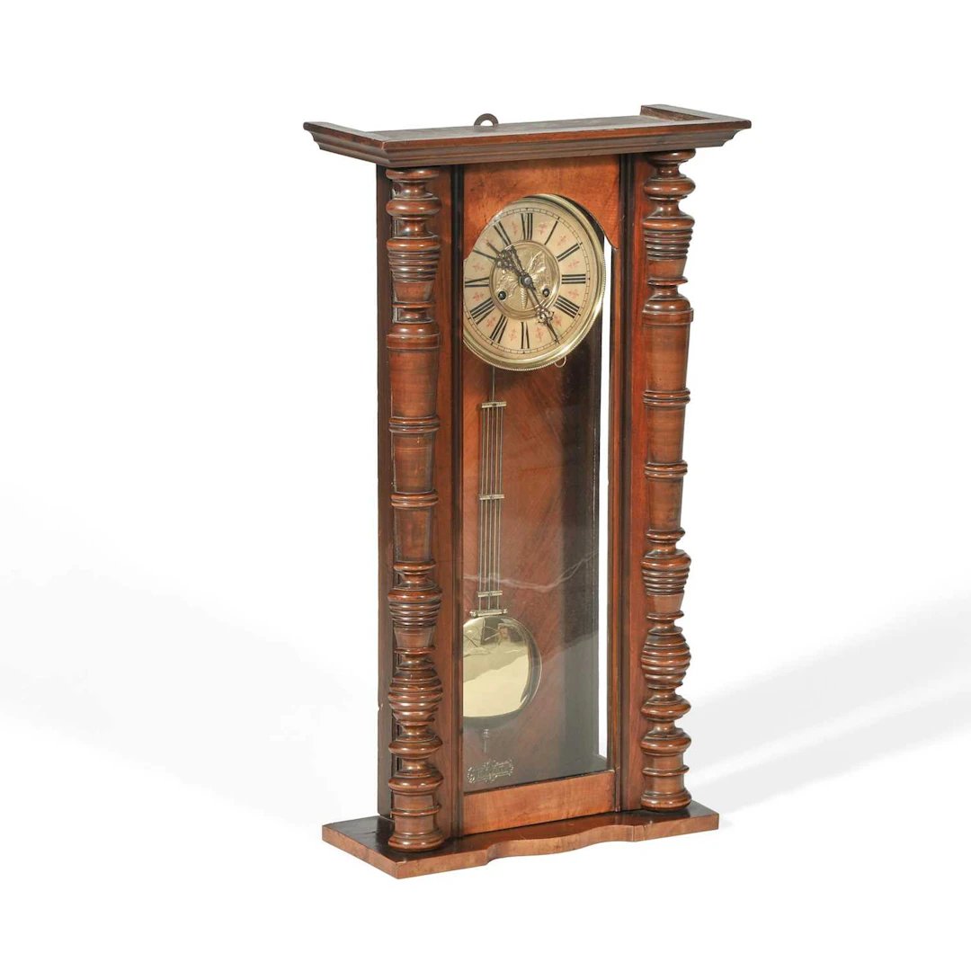 A LATE 19TH CENTURY VIENNA WALL CLOCK