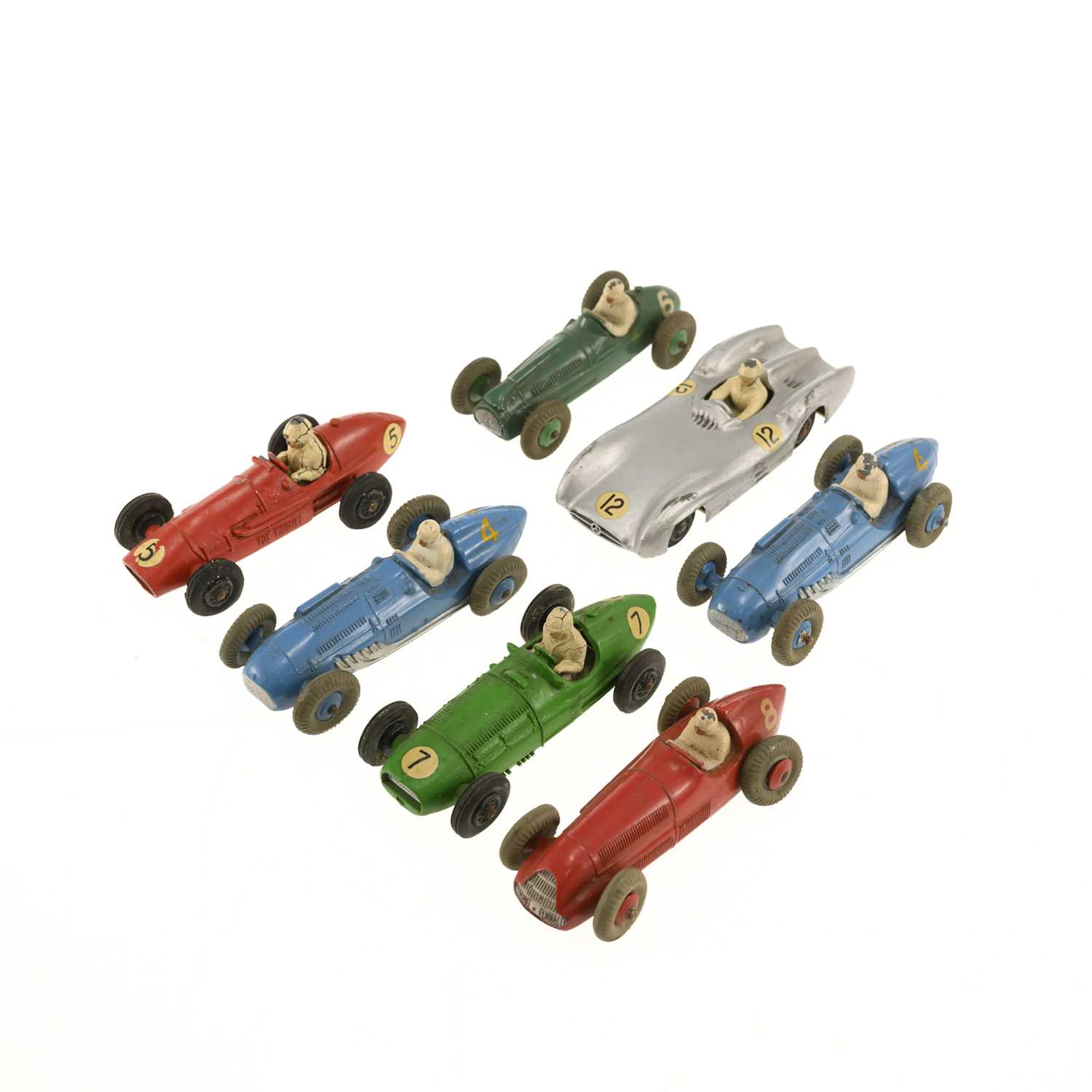 A GROUP OF DIECAST MODEL RACING CARS