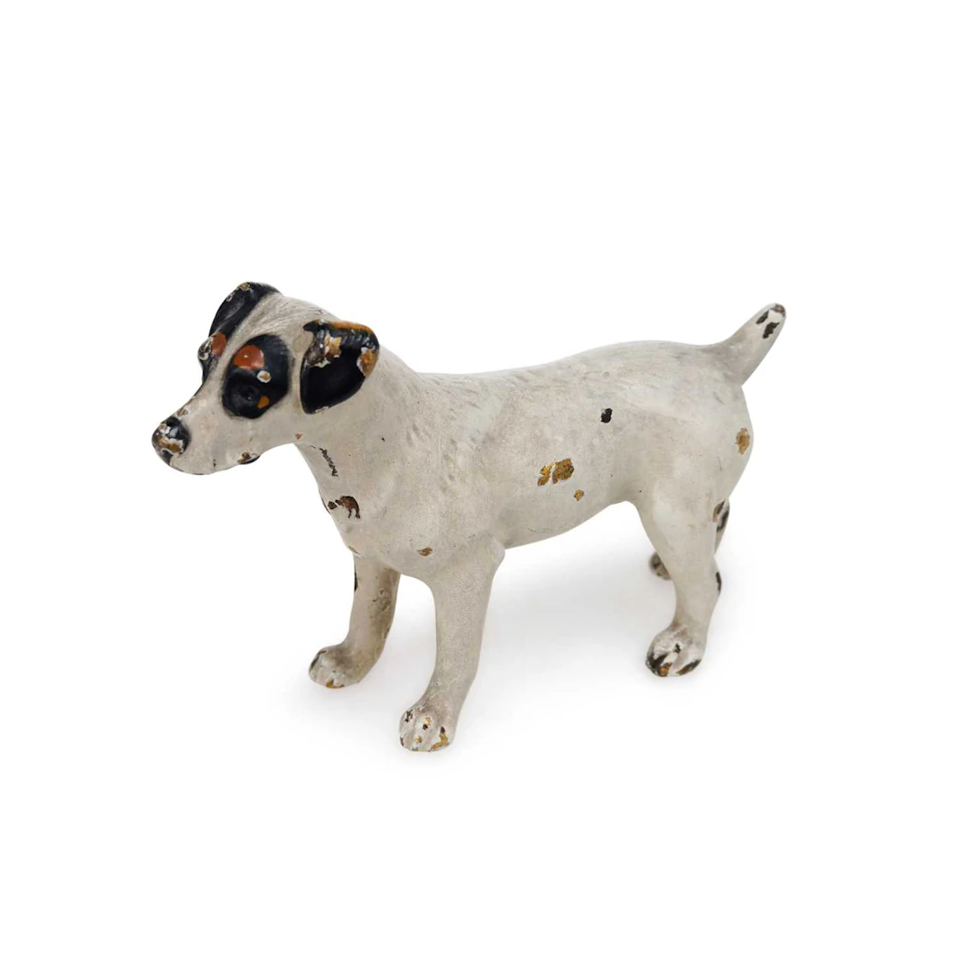 AN AUSTRIAN COLD PAINTED MODEL OF A JACK RUSSELL TERRIER DOG EARLY 20TH CENTURY