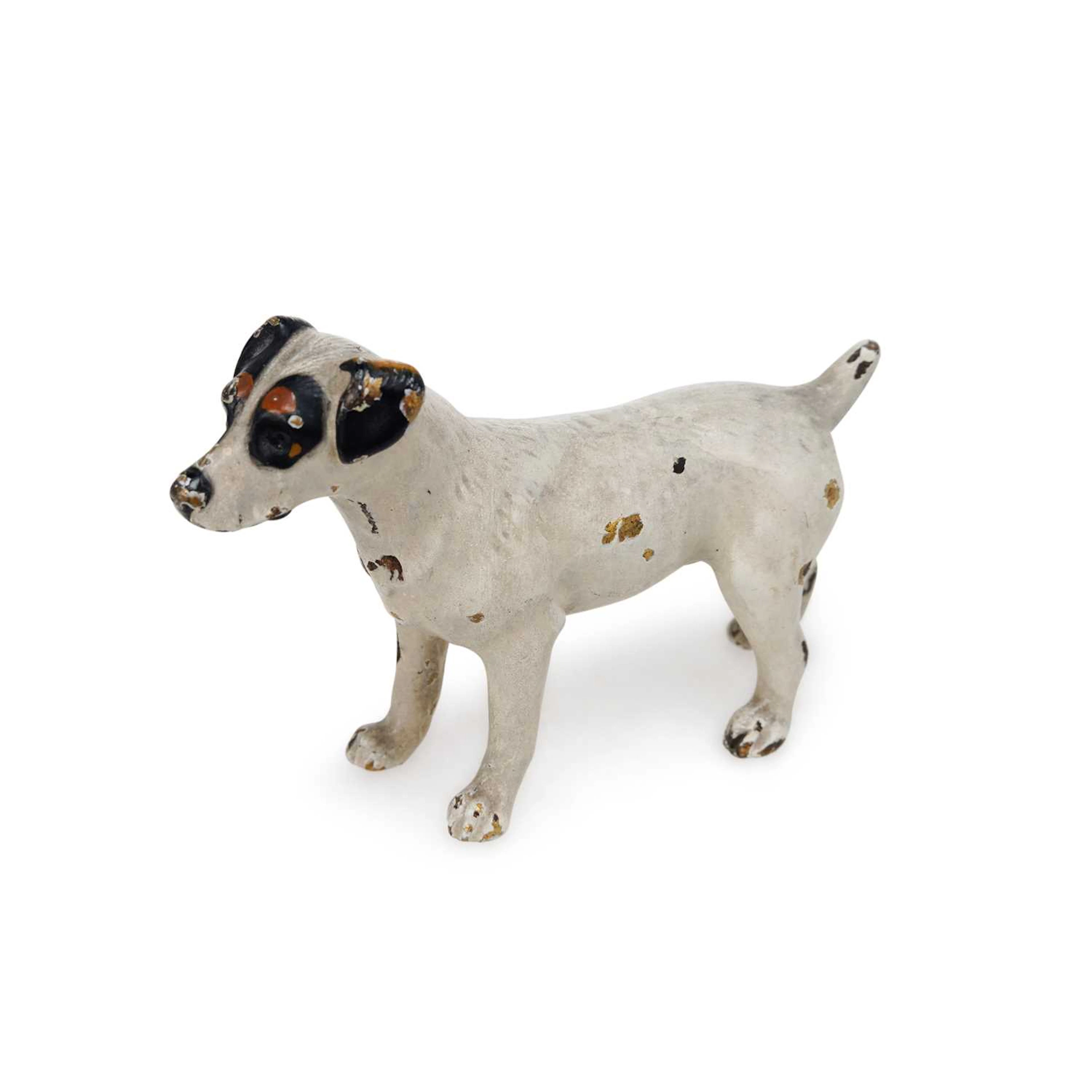 AN AUSTRIAN COLD PAINTED MODEL OF A JACK RUSSELL TERRIER DOG EARLY 20TH CENTURY