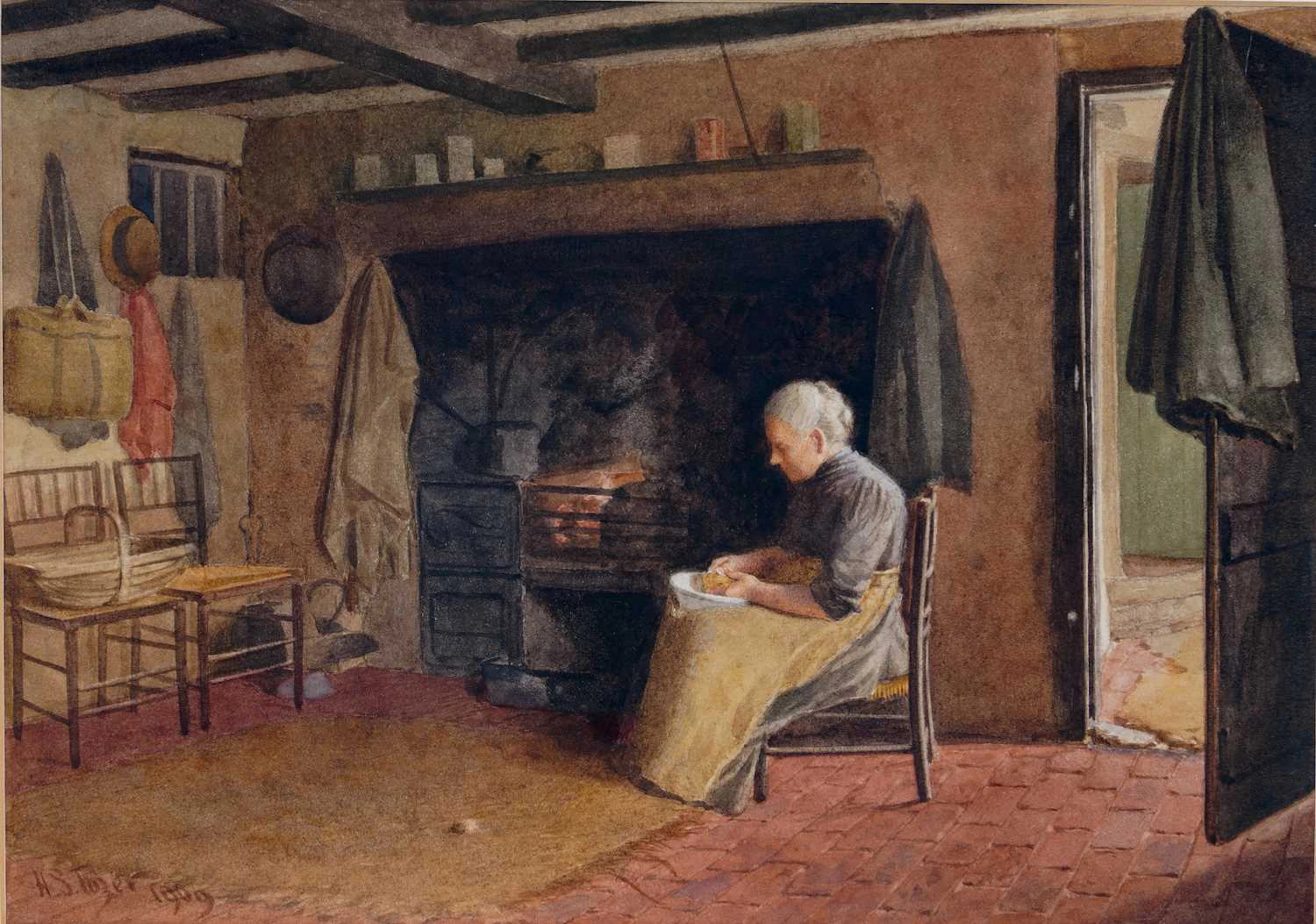 HENRY EDWARD SPERNON TOZER (1864-1955) PREPARING THE DUMPLINGS