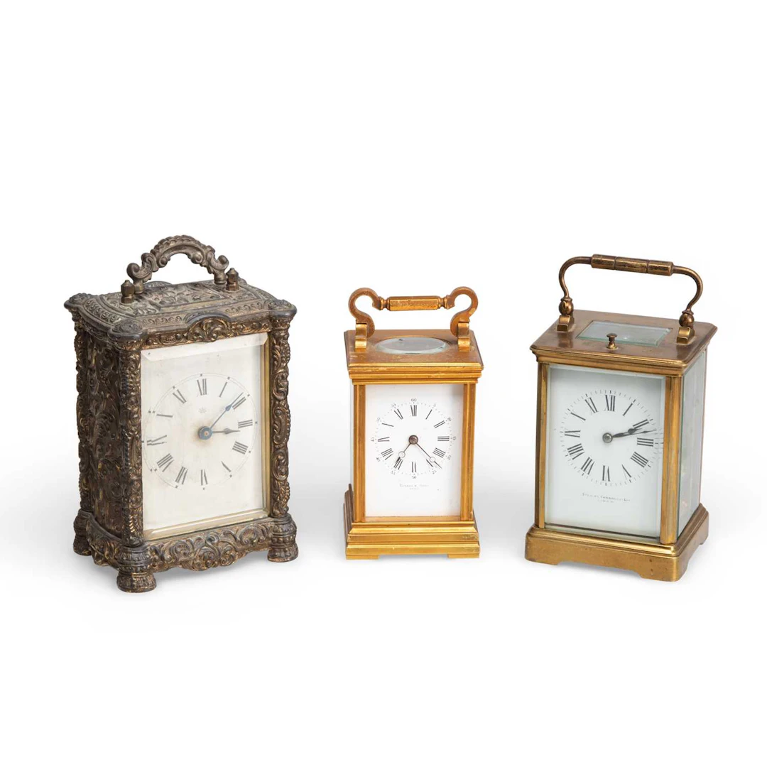 THREE CARRIAGE TIMEPIECES