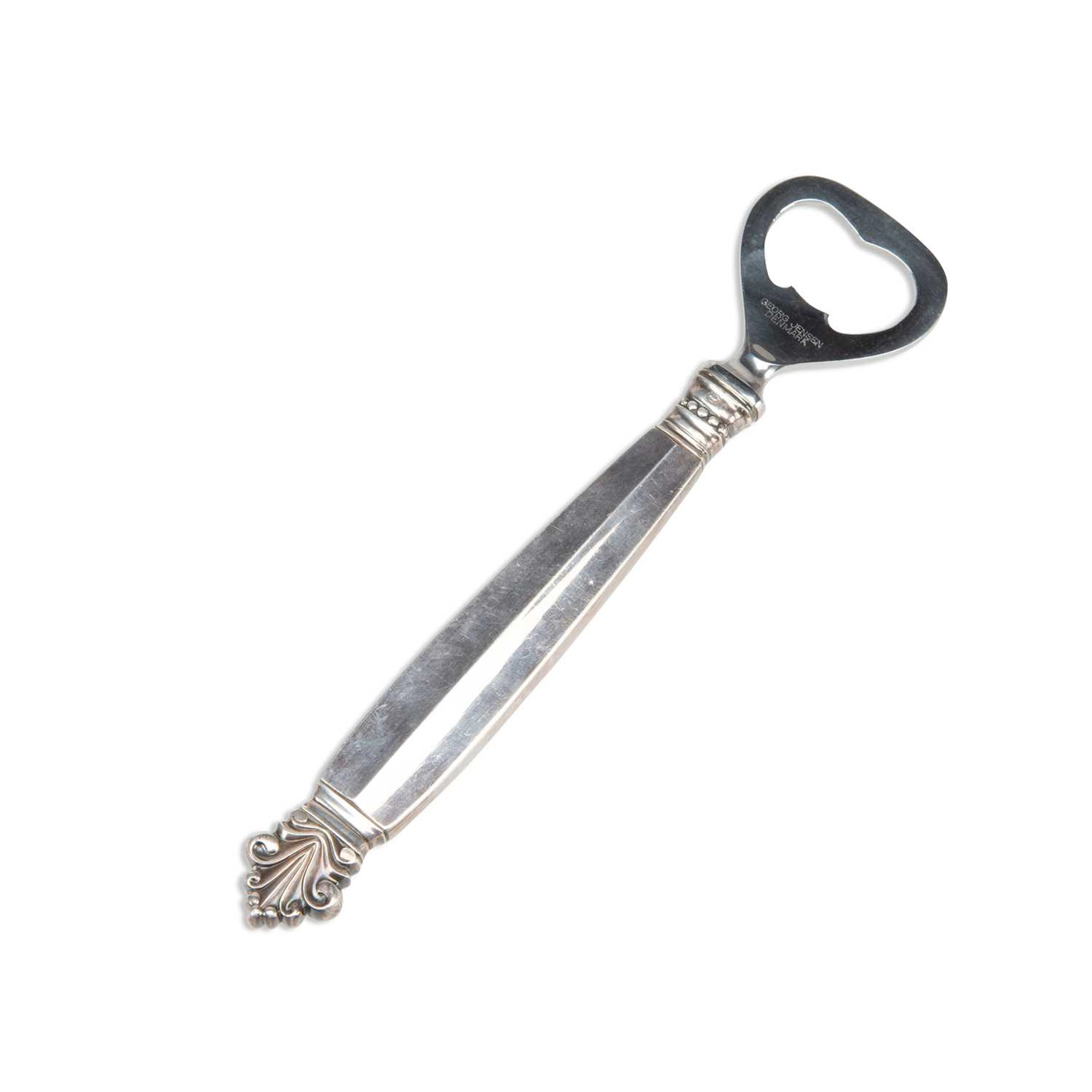 A DANISH SILVER BOTTLE OPENER
